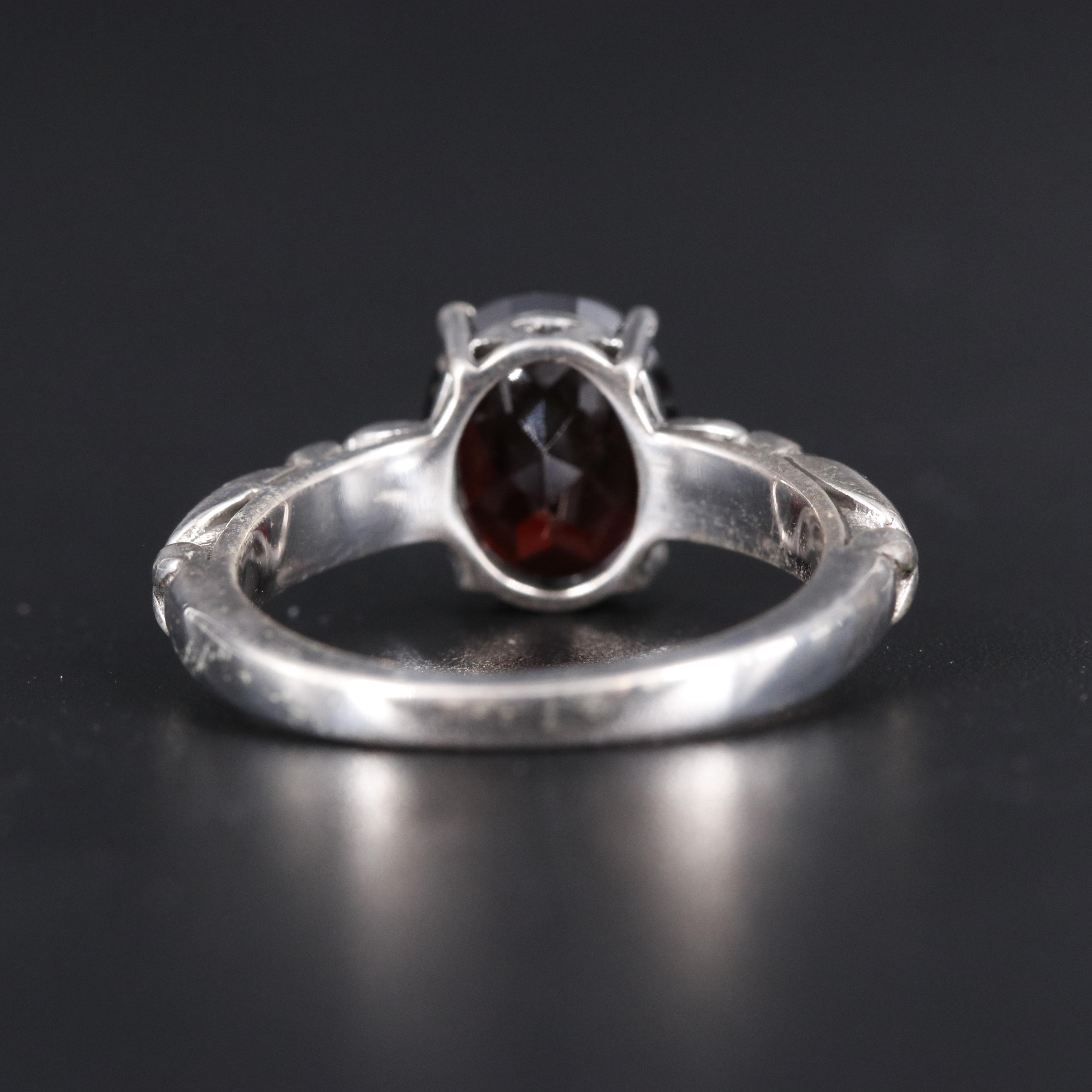 Sterling Silver Garnet Ring