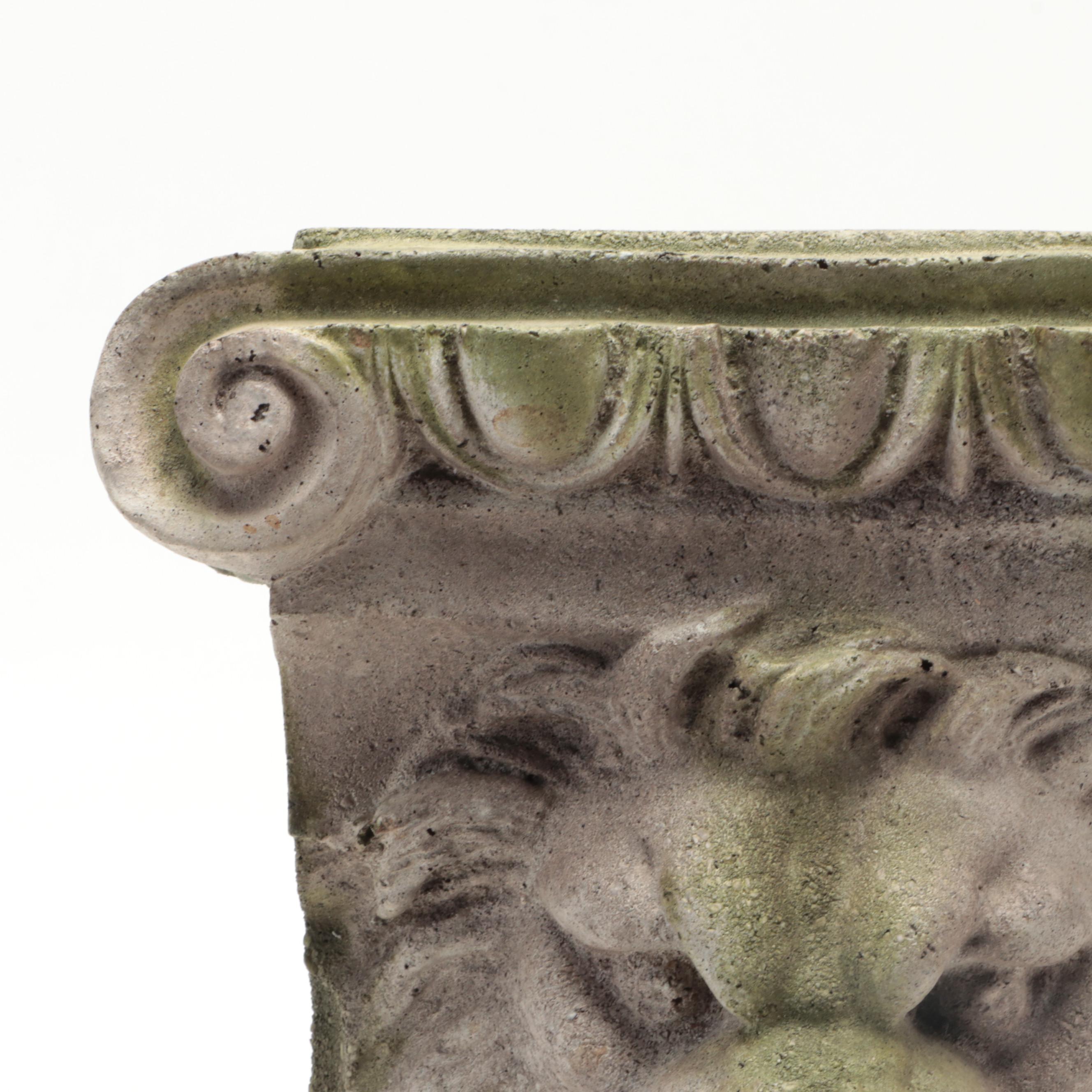 Neoclassical Style Cast Plaster Lion Head Corbel