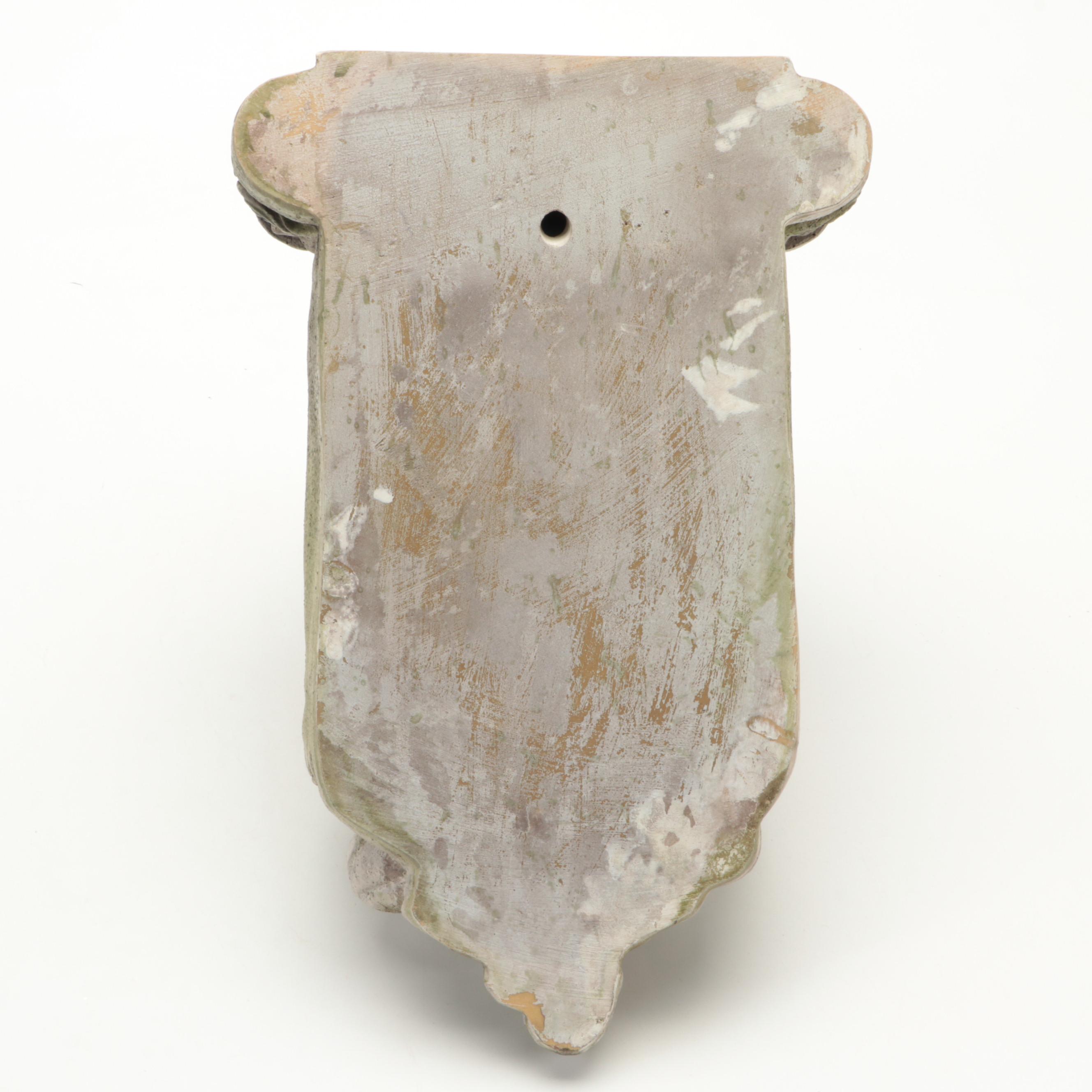 Neoclassical Style Cast Plaster Lion Head Corbel