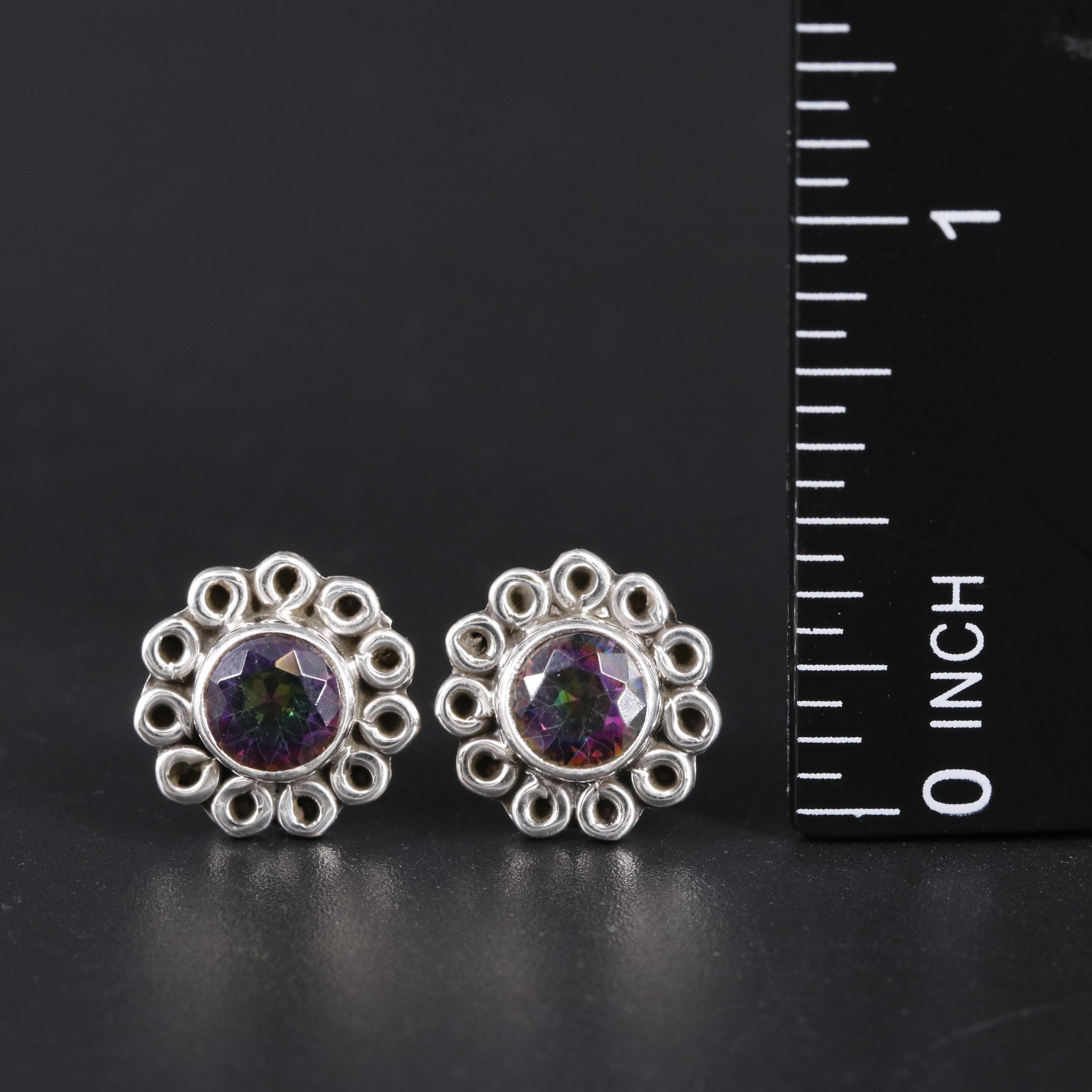 Sterling Silver Topaz Earrings