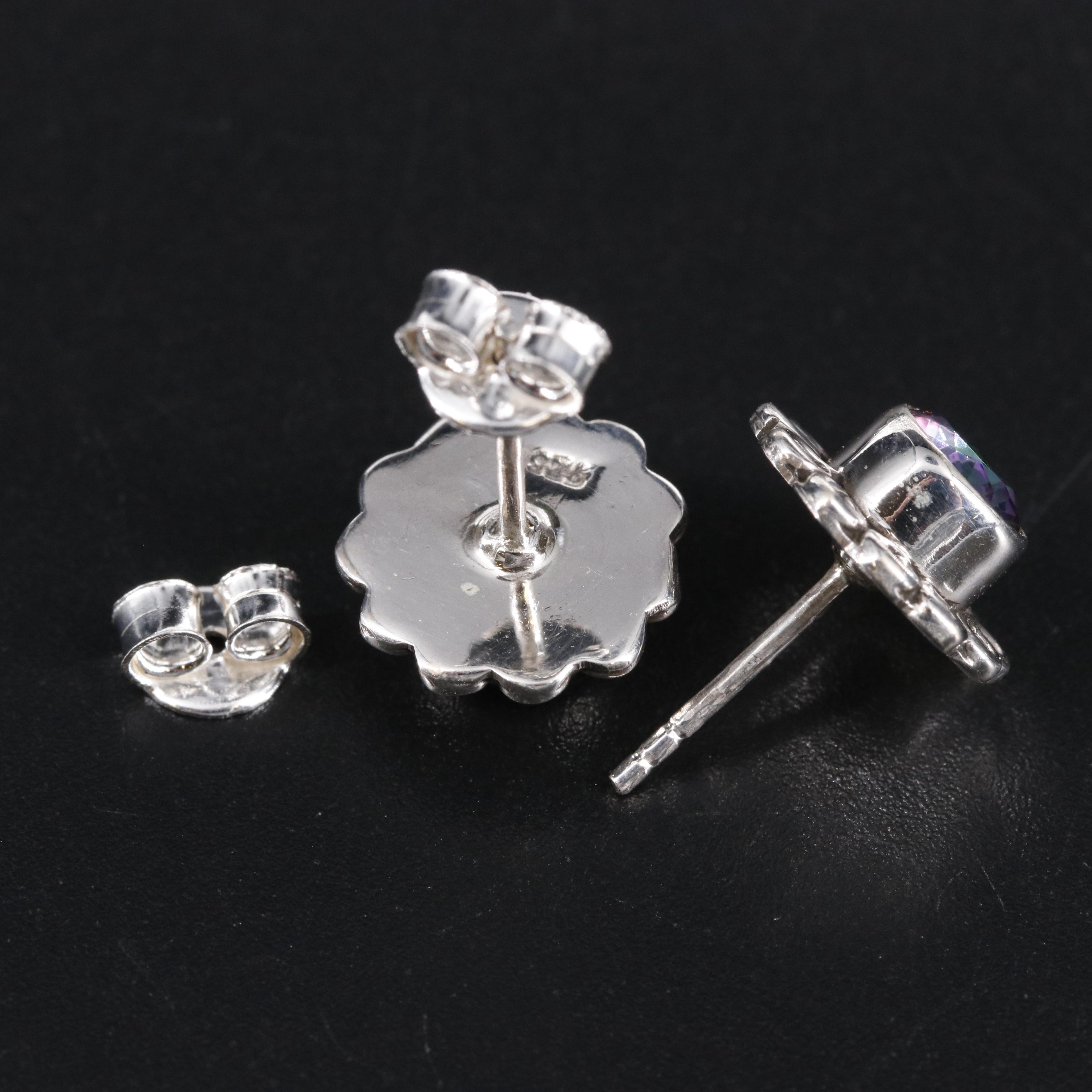 Sterling Silver Topaz Earrings