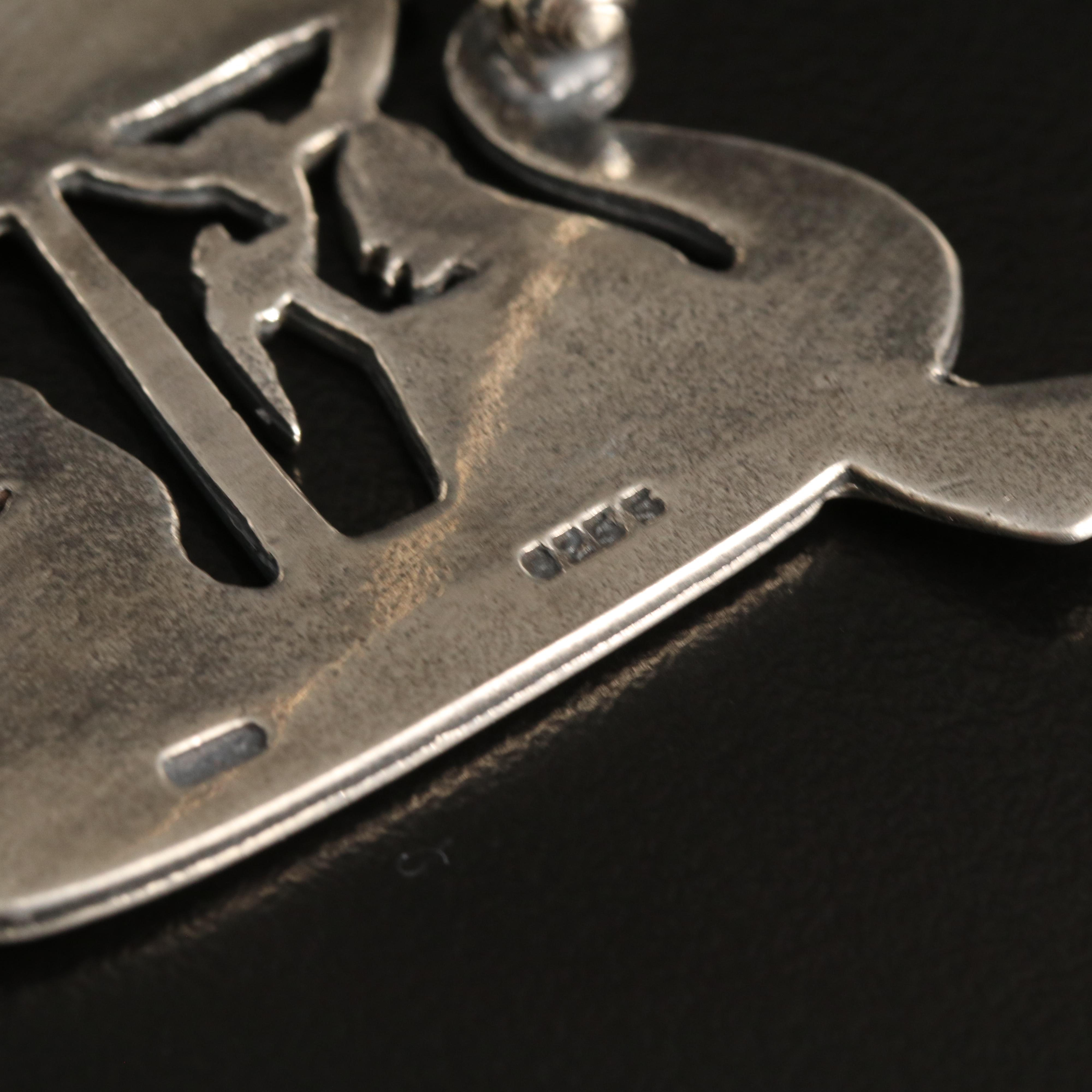 Frans Magnussen Sterling Long Ship Brooch