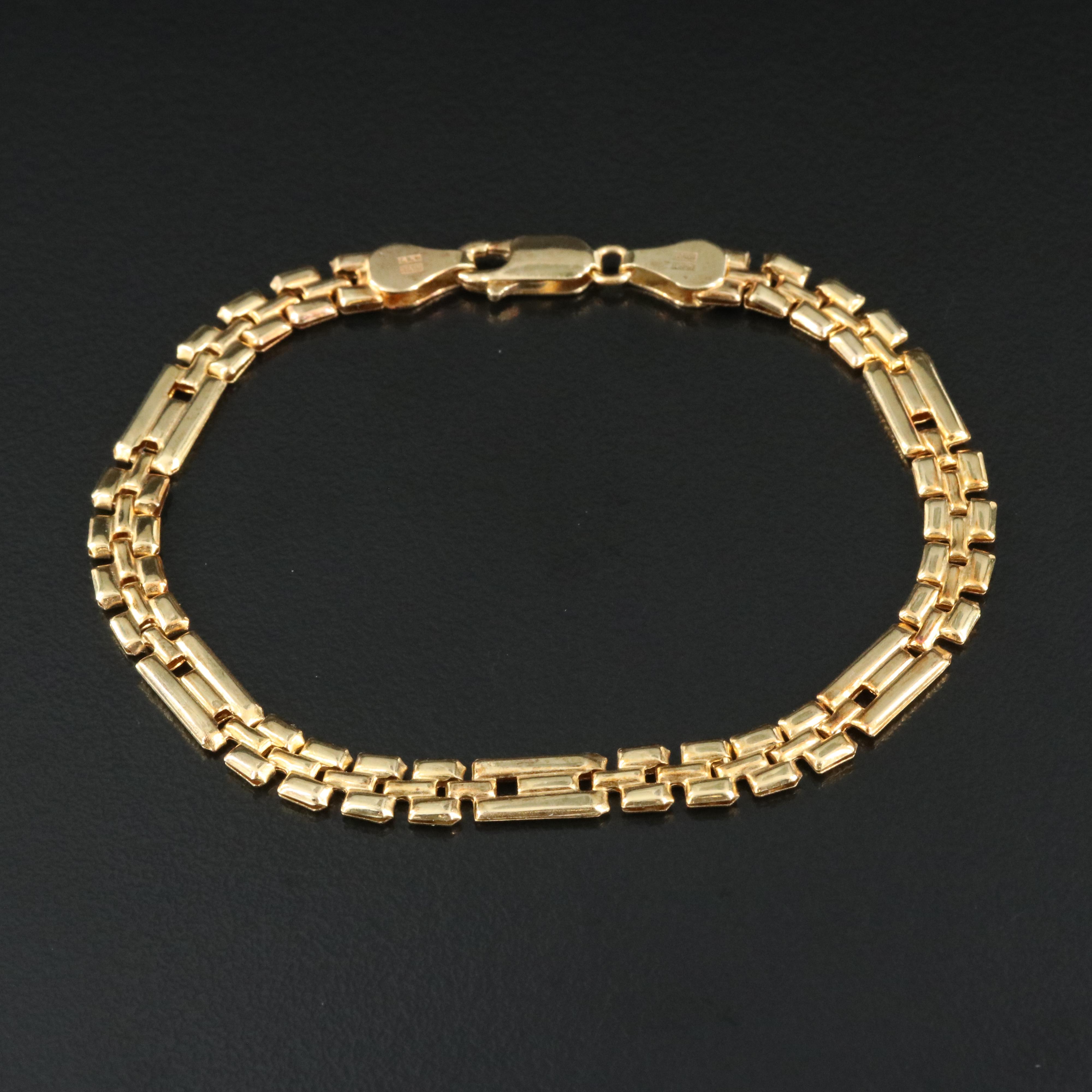 14K Fancy Link Chain Bracelet