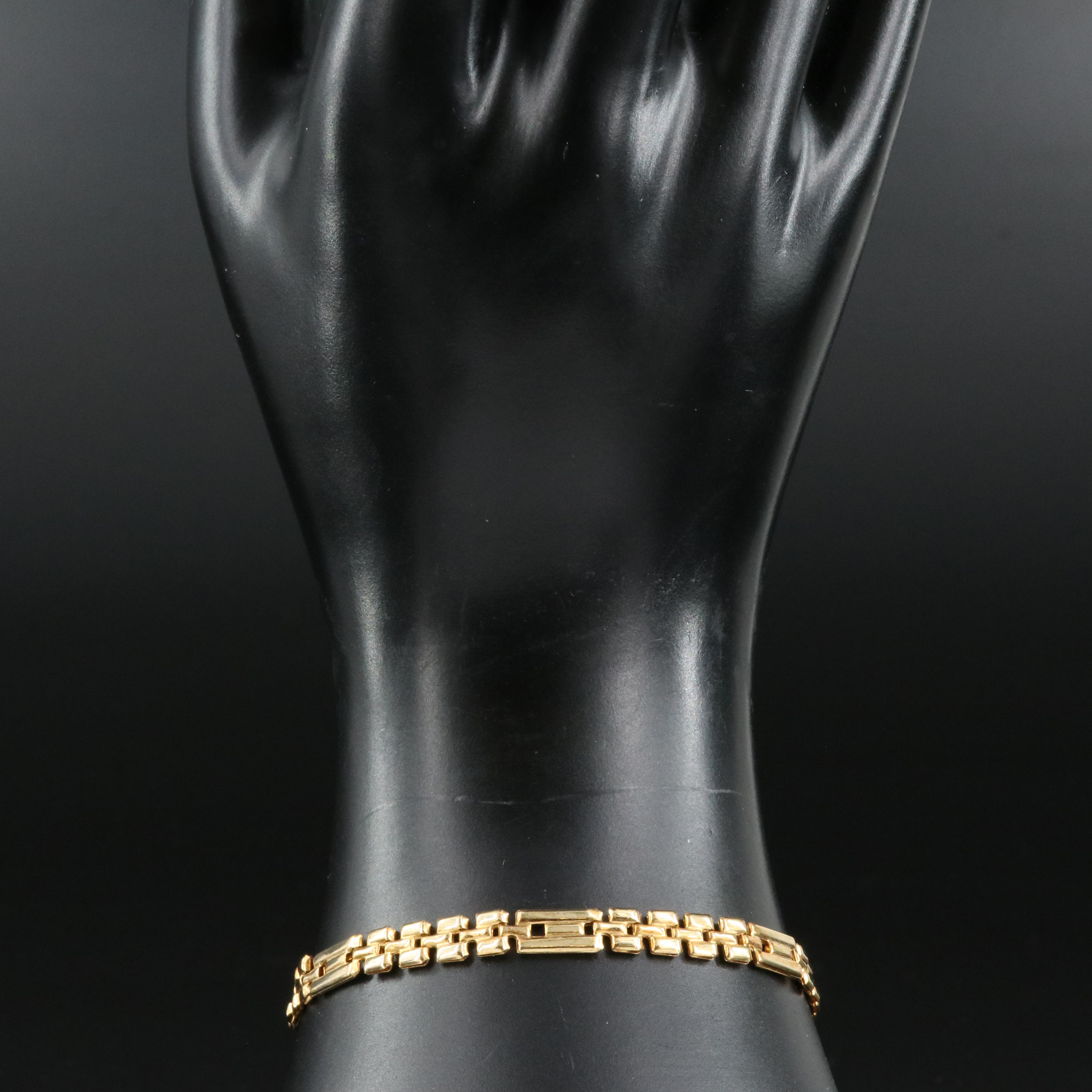 14K Fancy Link Chain Bracelet