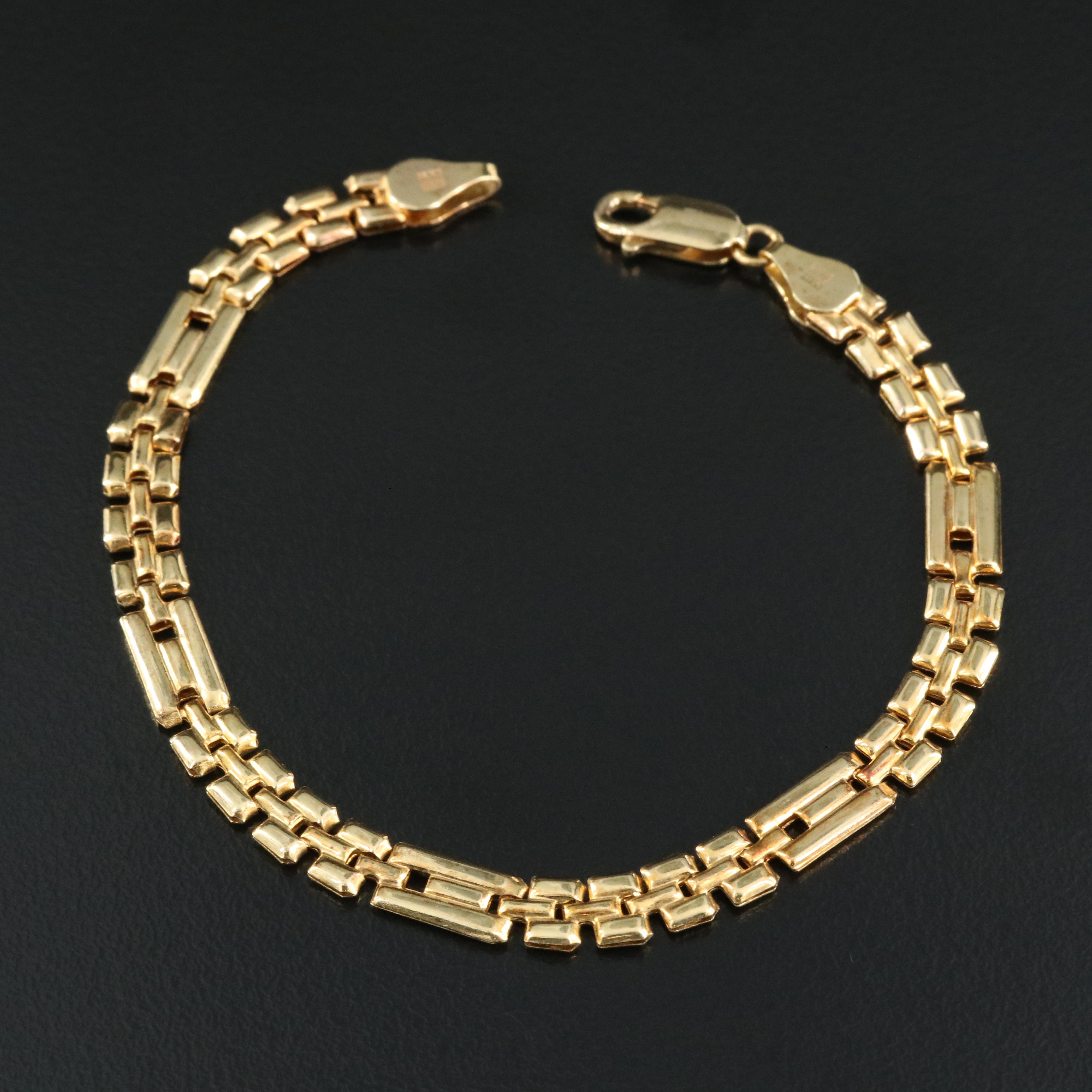 14K Fancy Link Chain Bracelet