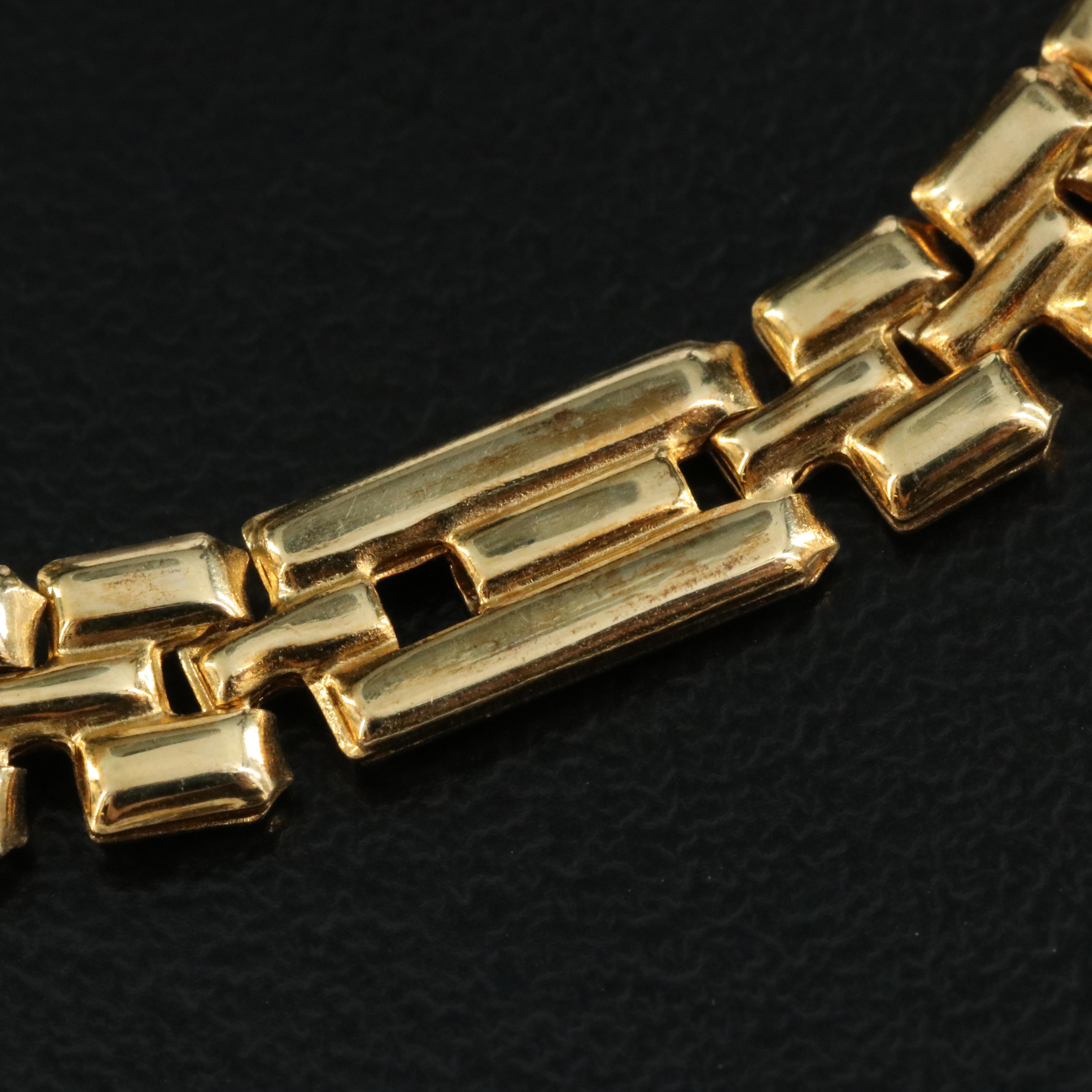 14K Fancy Link Chain Bracelet