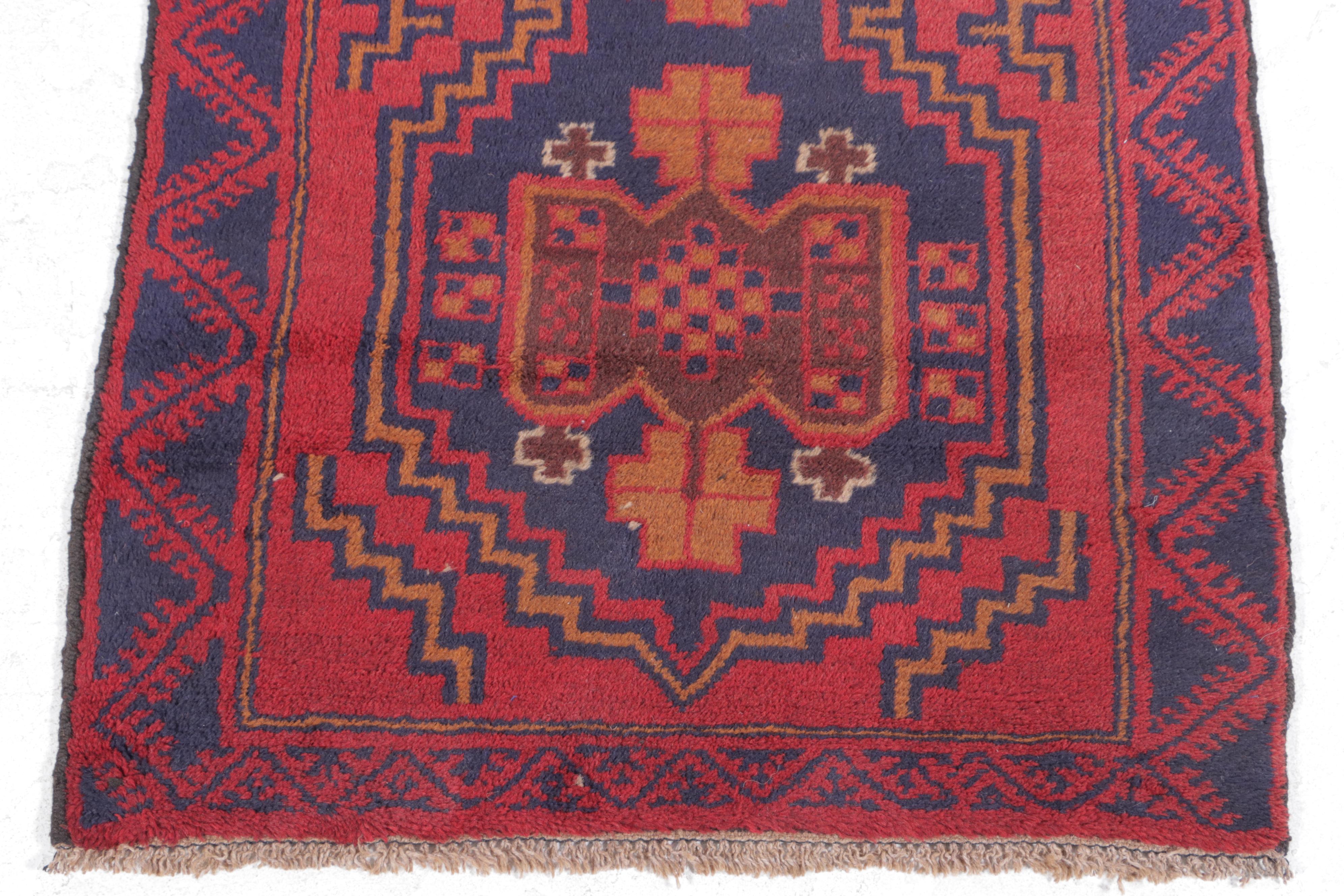 2'8 x 4'7 Hand-Knotted Afghan Taimani Accent Rug