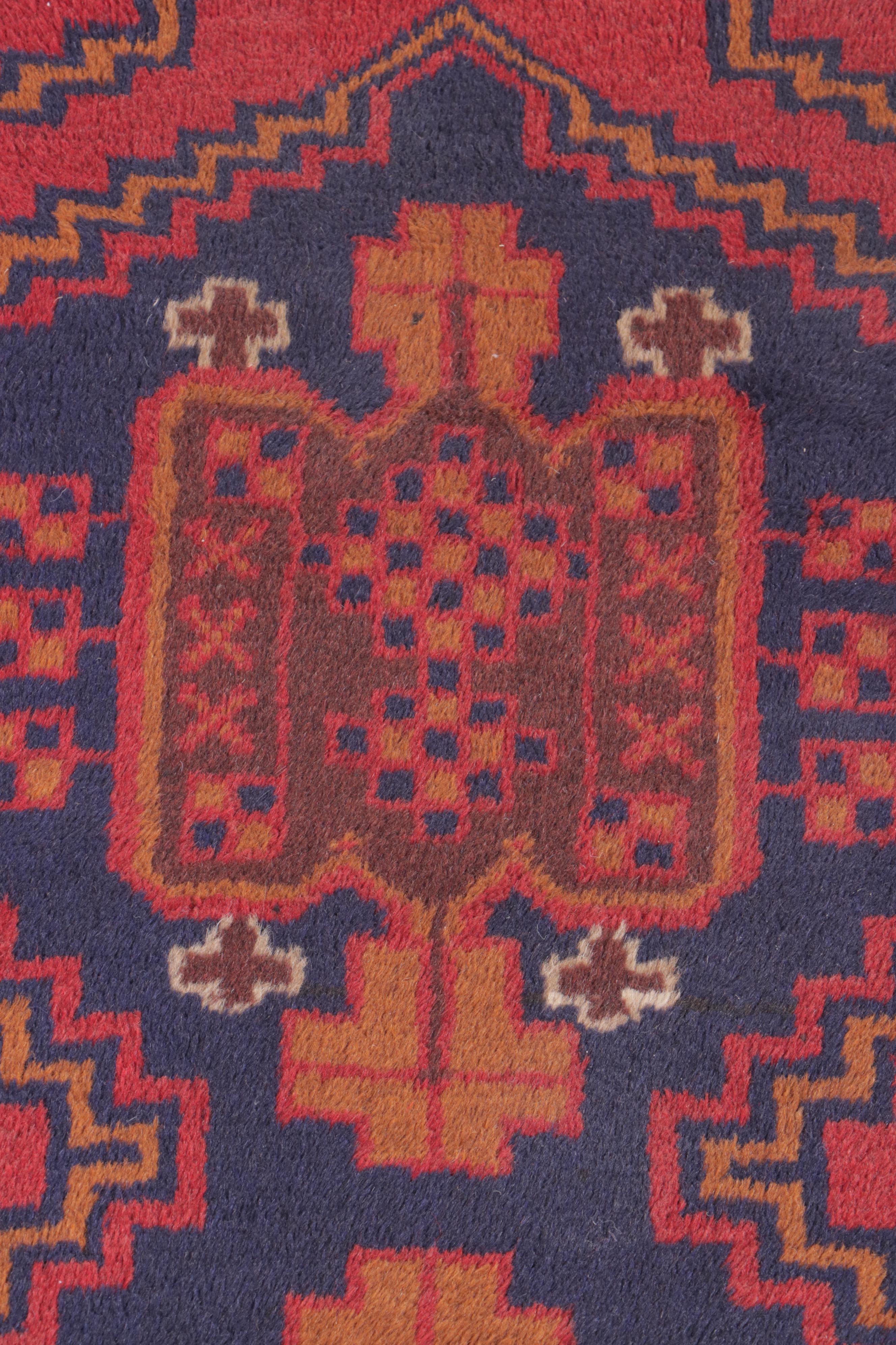 2'8 x 4'7 Hand-Knotted Afghan Taimani Accent Rug