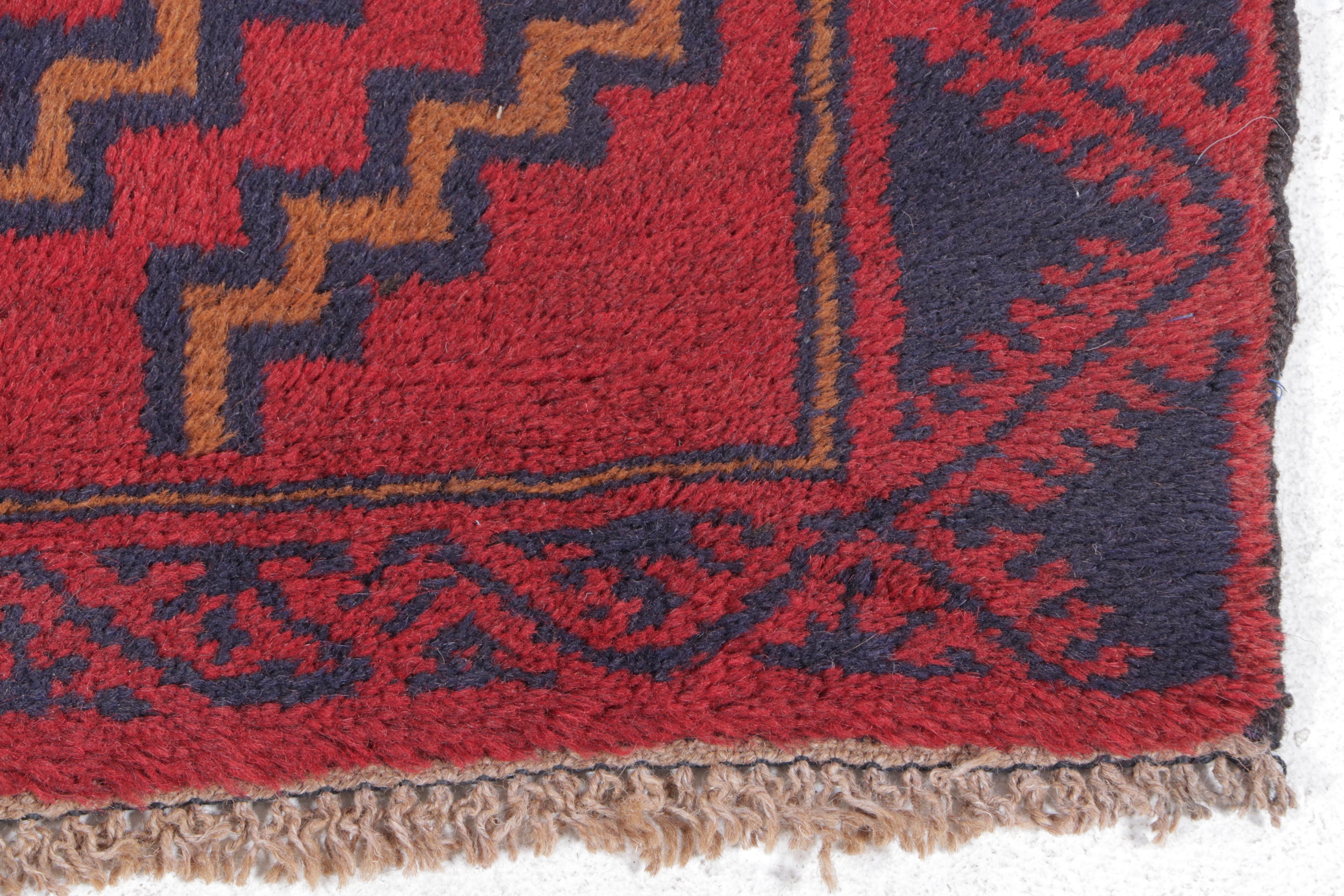 2'8 x 4'7 Hand-Knotted Afghan Taimani Accent Rug