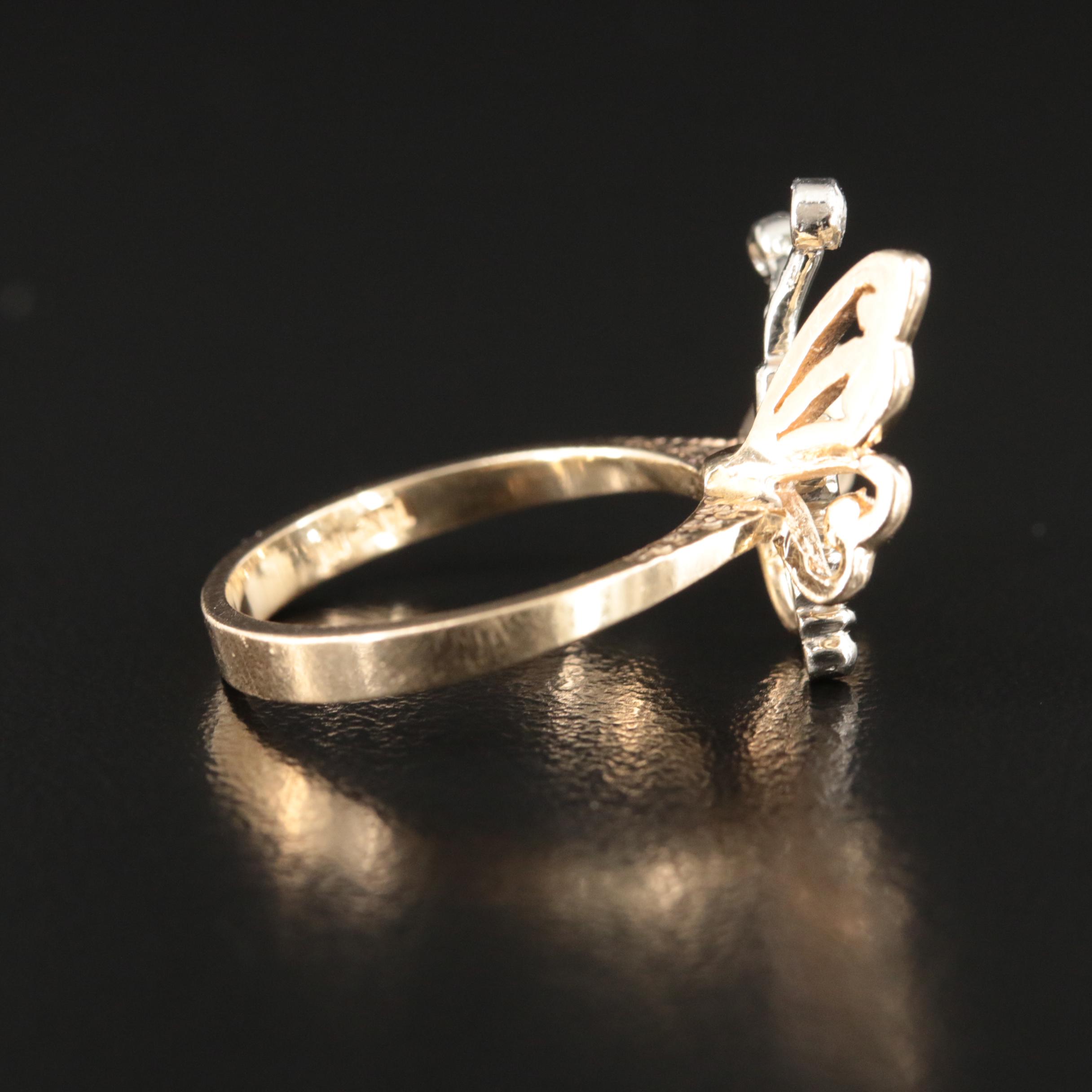 14K 0.04 CTW Diamond Butterfly Ring
