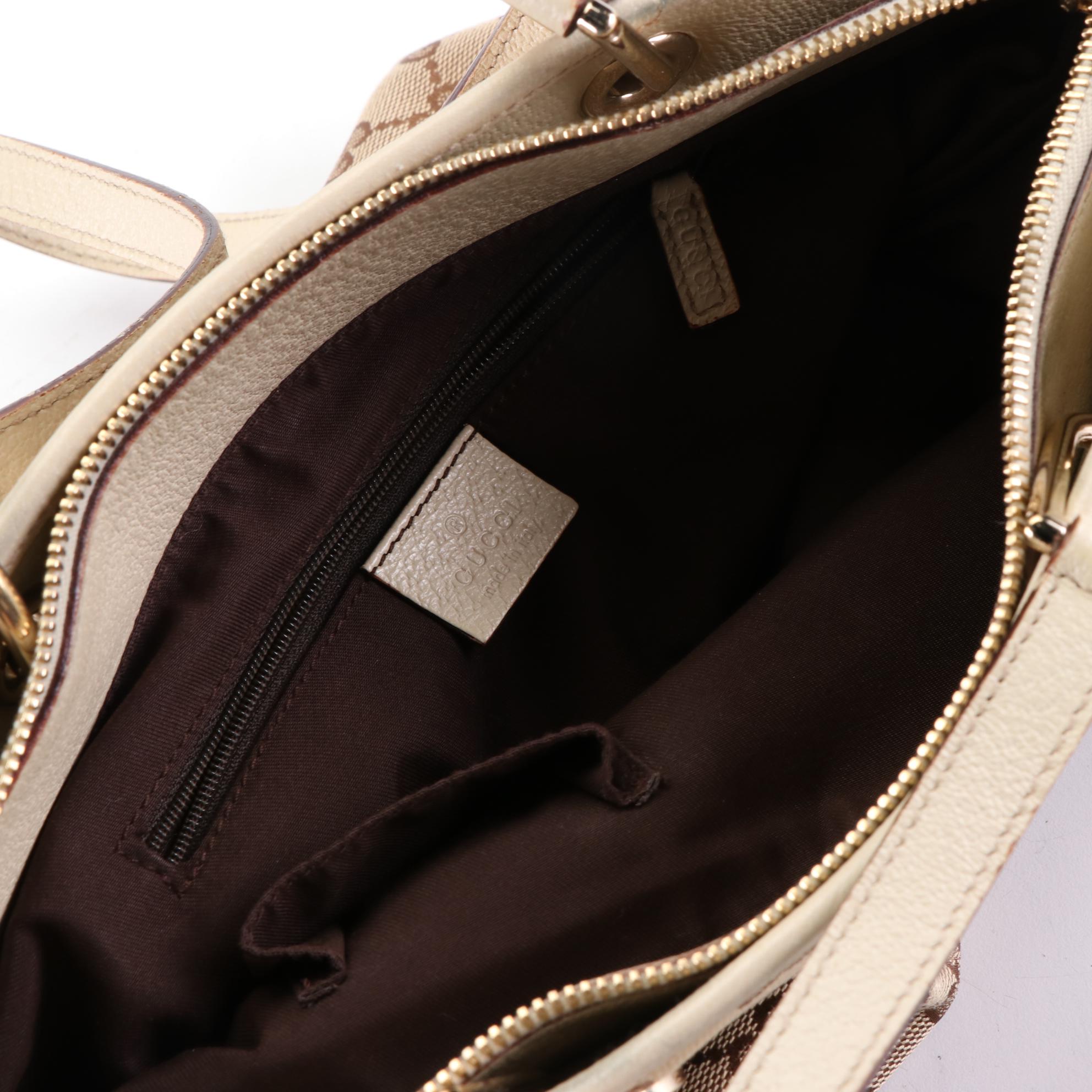 Gucci Eclipse GG Canvas and Leather Shoulder Bag