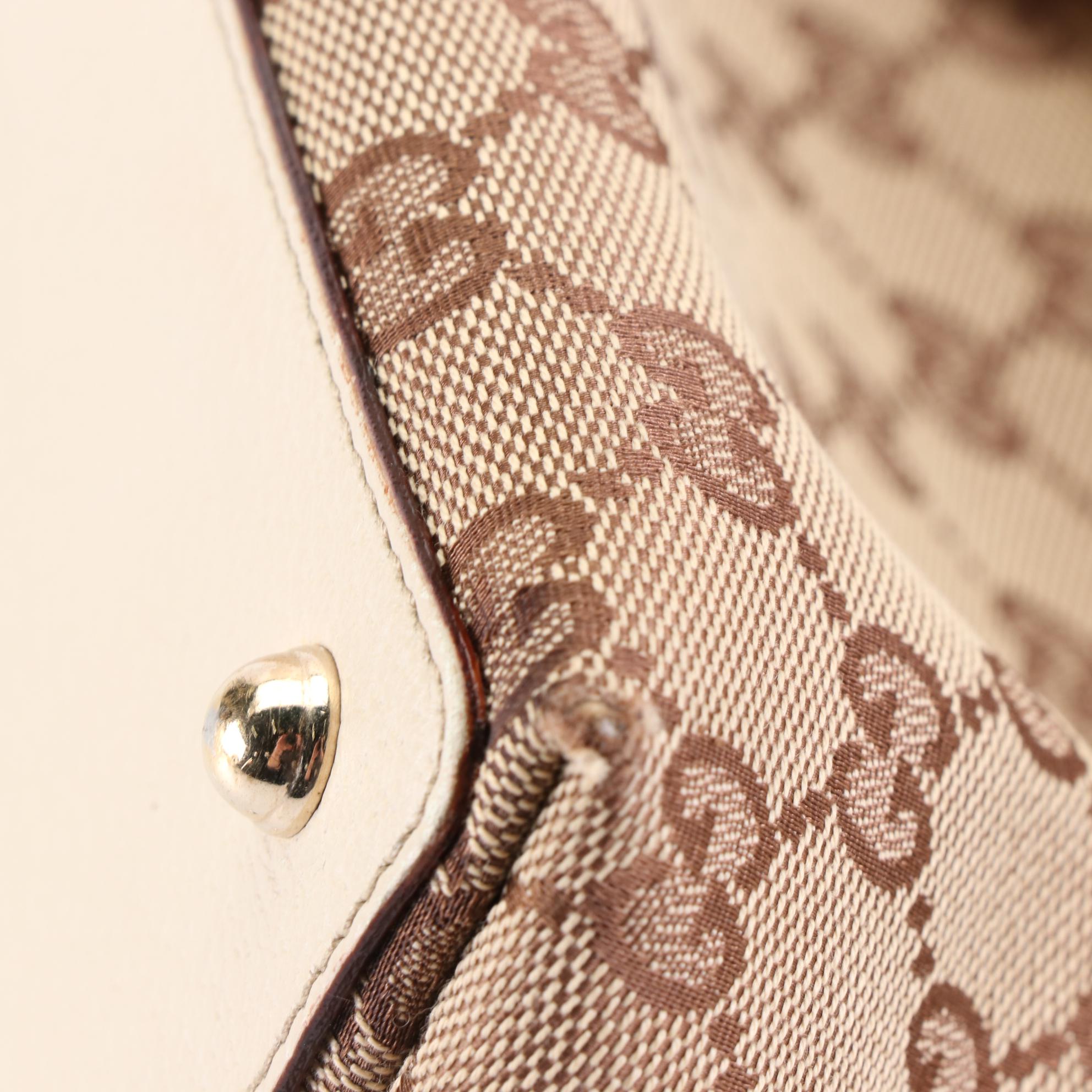 Gucci Eclipse GG Canvas and Leather Shoulder Bag