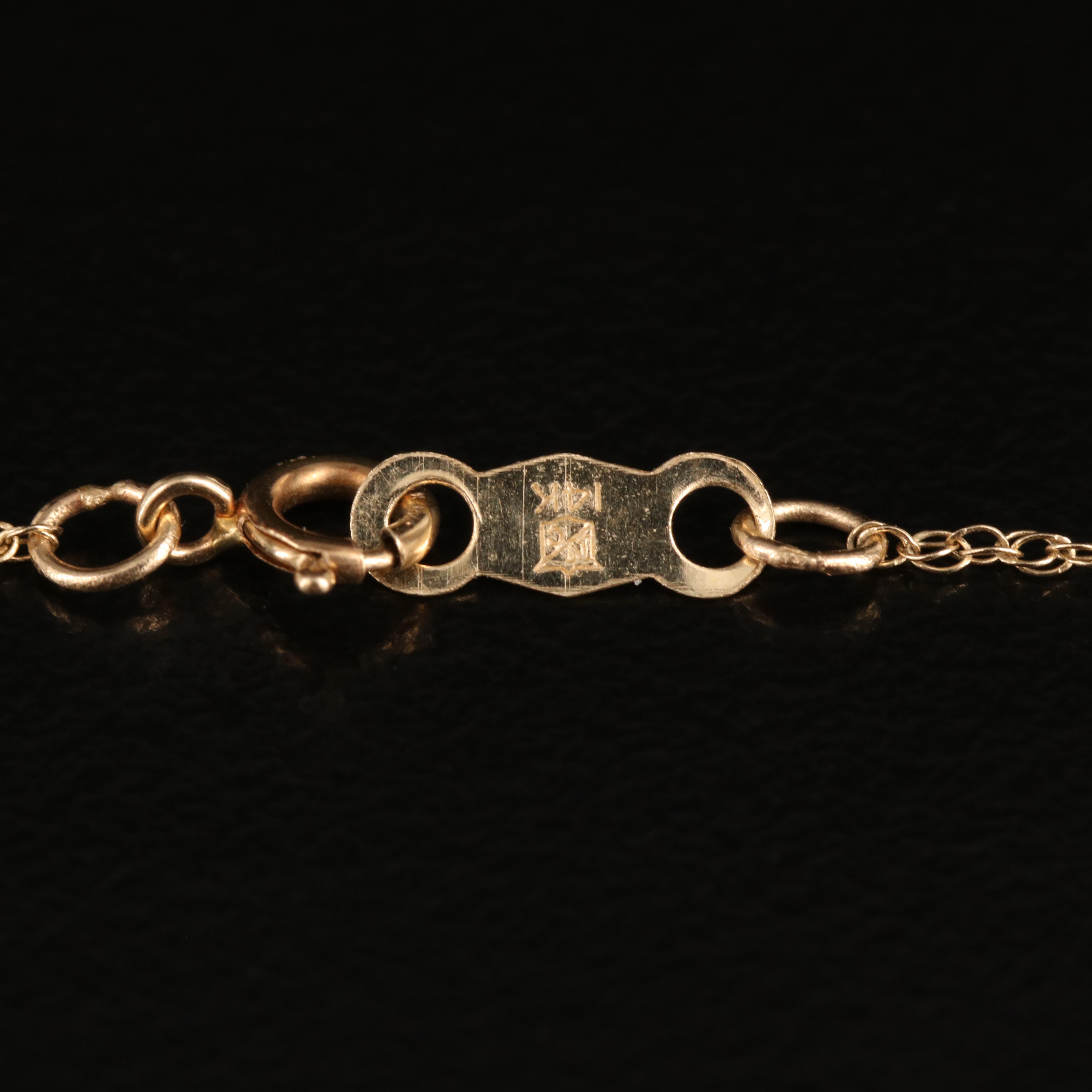 14K Sapphire and Diamond Teardrop Pendant Necklace