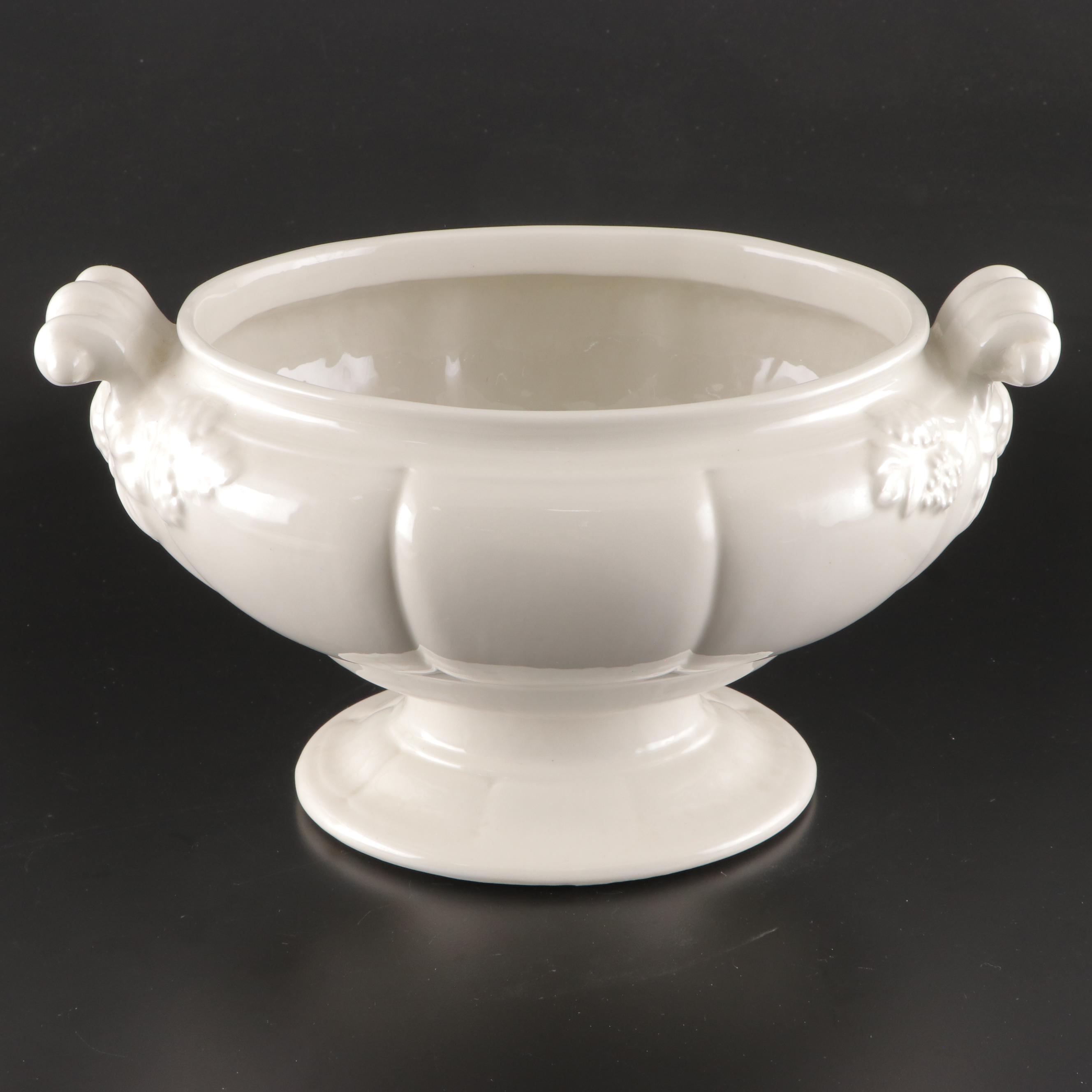 Red Cliff Pottery "Grape" Ironstone Soup Tureen on Platter, 1958-1978