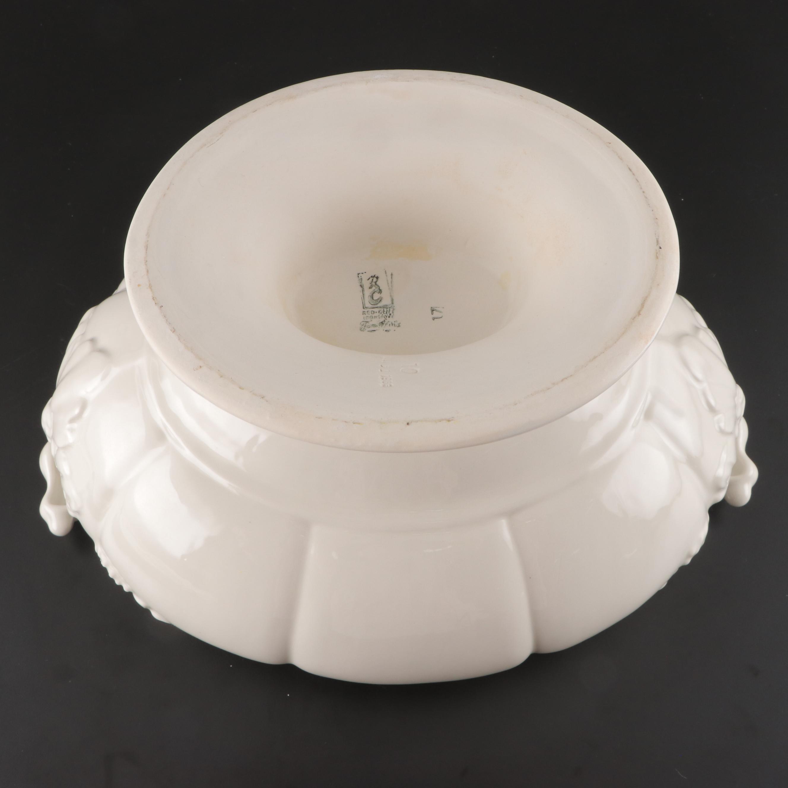 Red Cliff Pottery "Grape" Ironstone Soup Tureen on Platter, 1958-1978