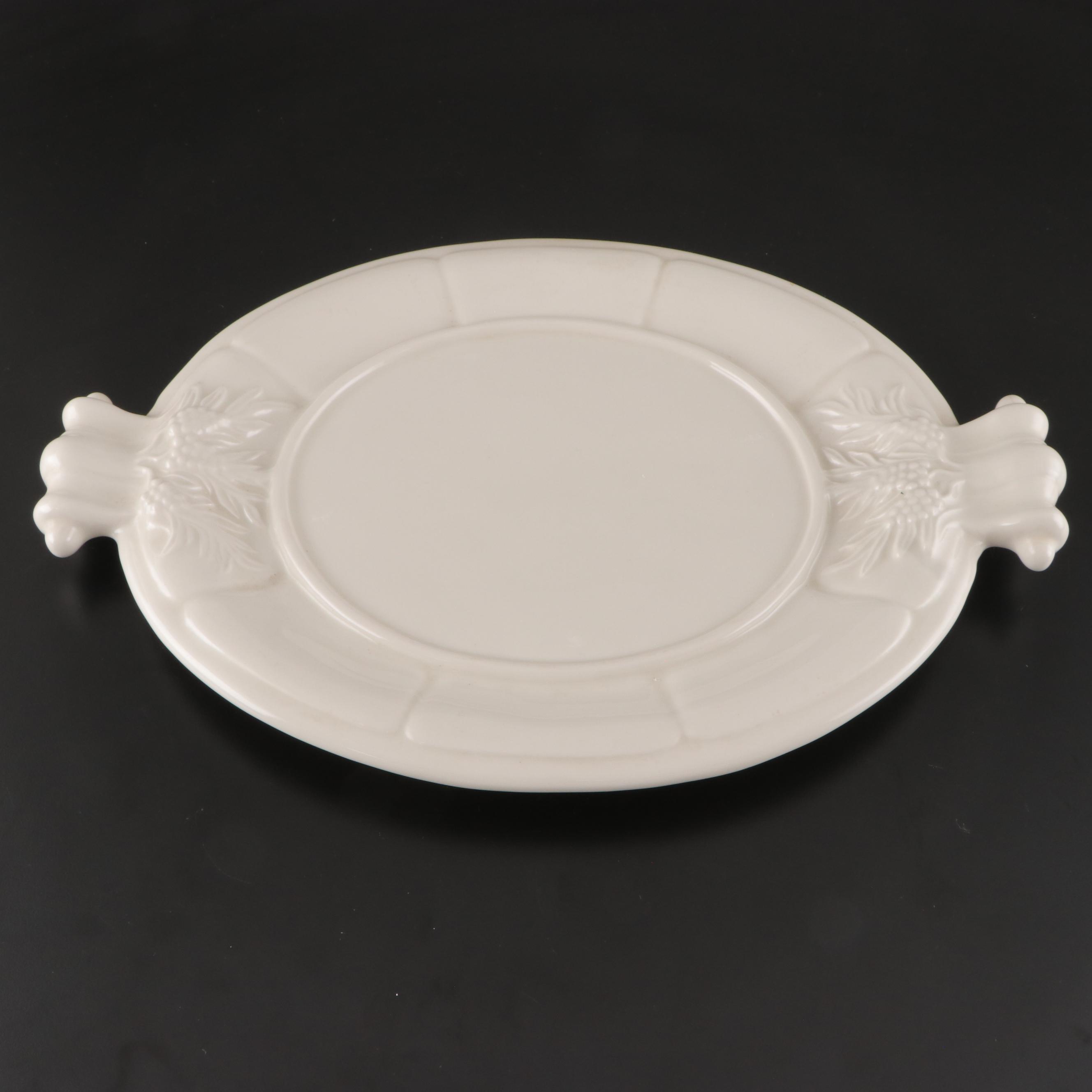 Red Cliff Pottery "Grape" Ironstone Soup Tureen on Platter, 1958-1978