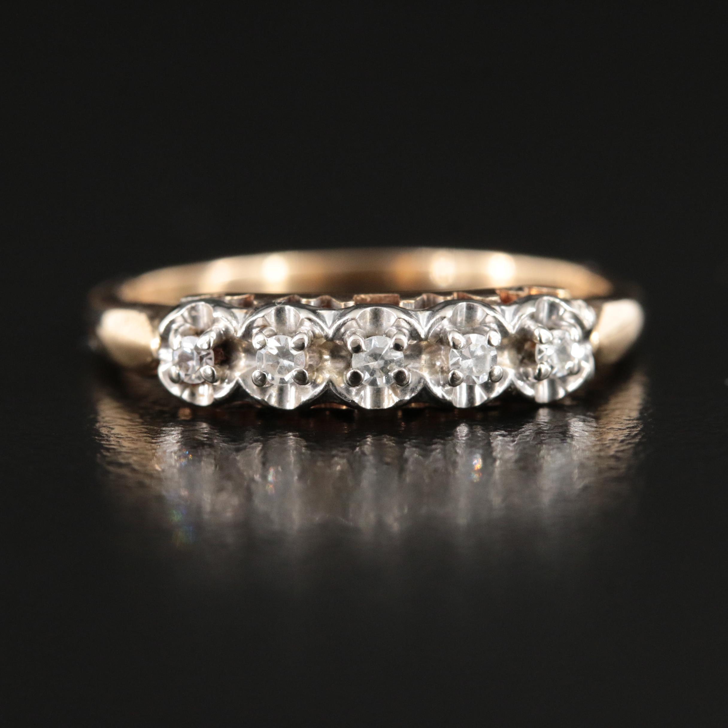 14K 0.09 CTW Diamond Band