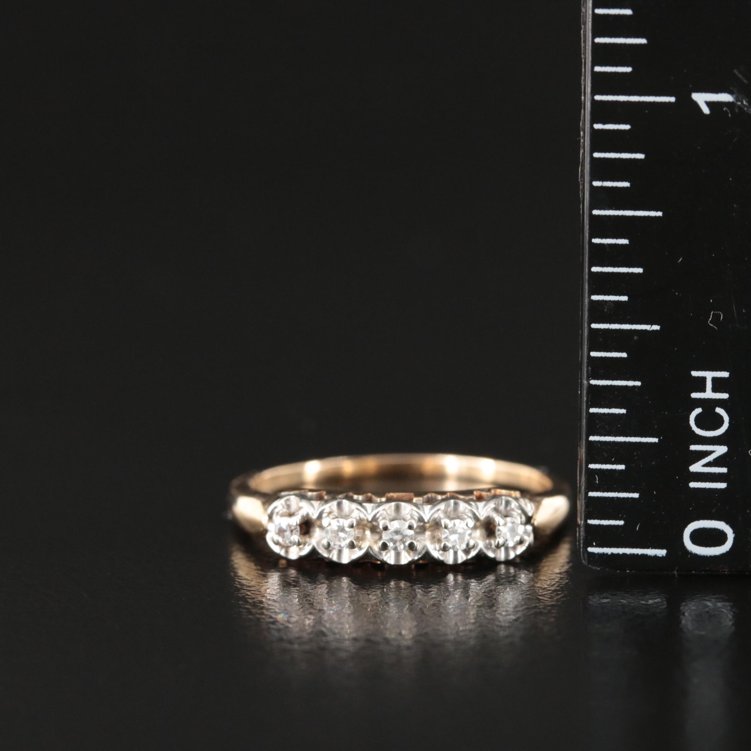 14K 0.09 CTW Diamond Band