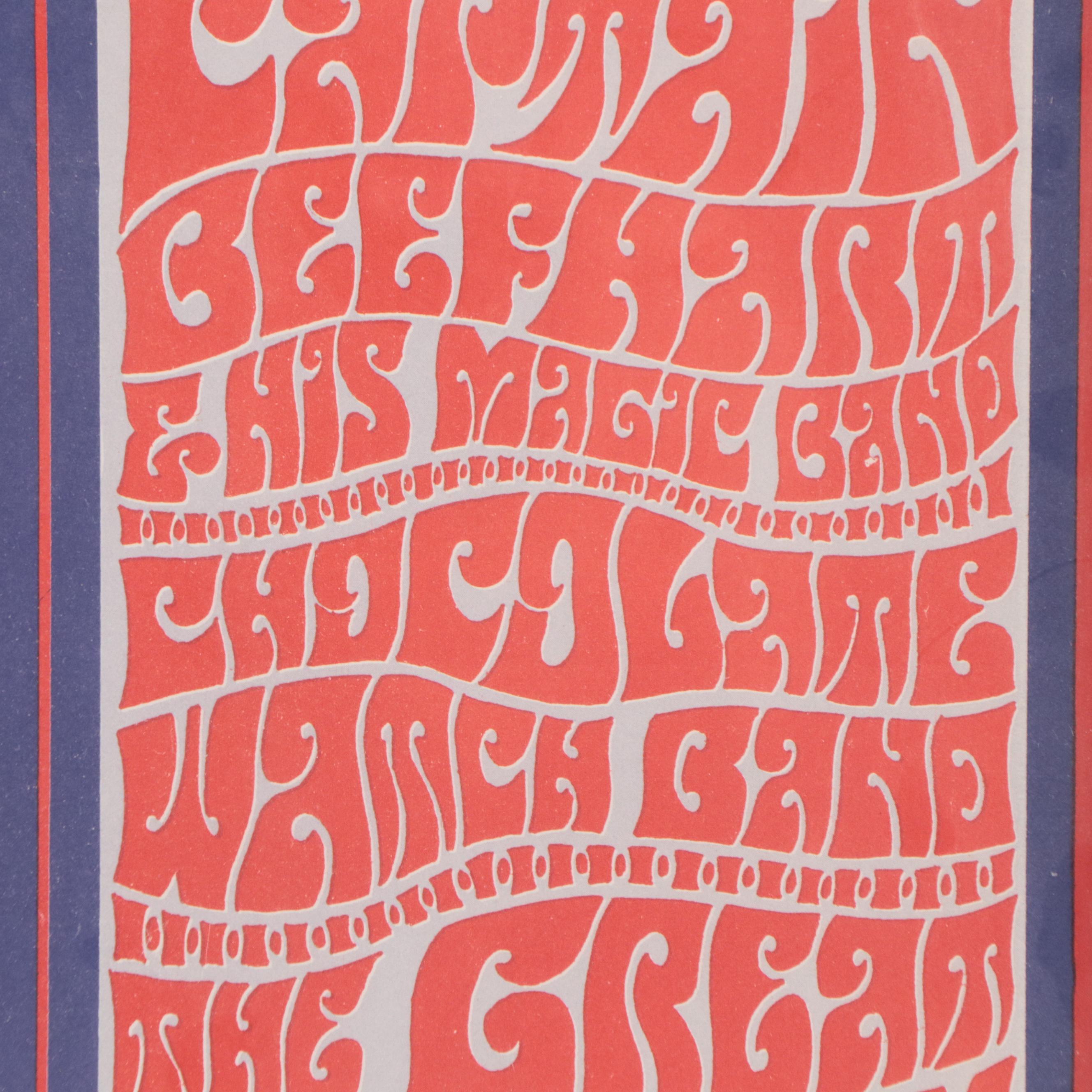 Color Lithograph Concert Poster After Wes Wilson