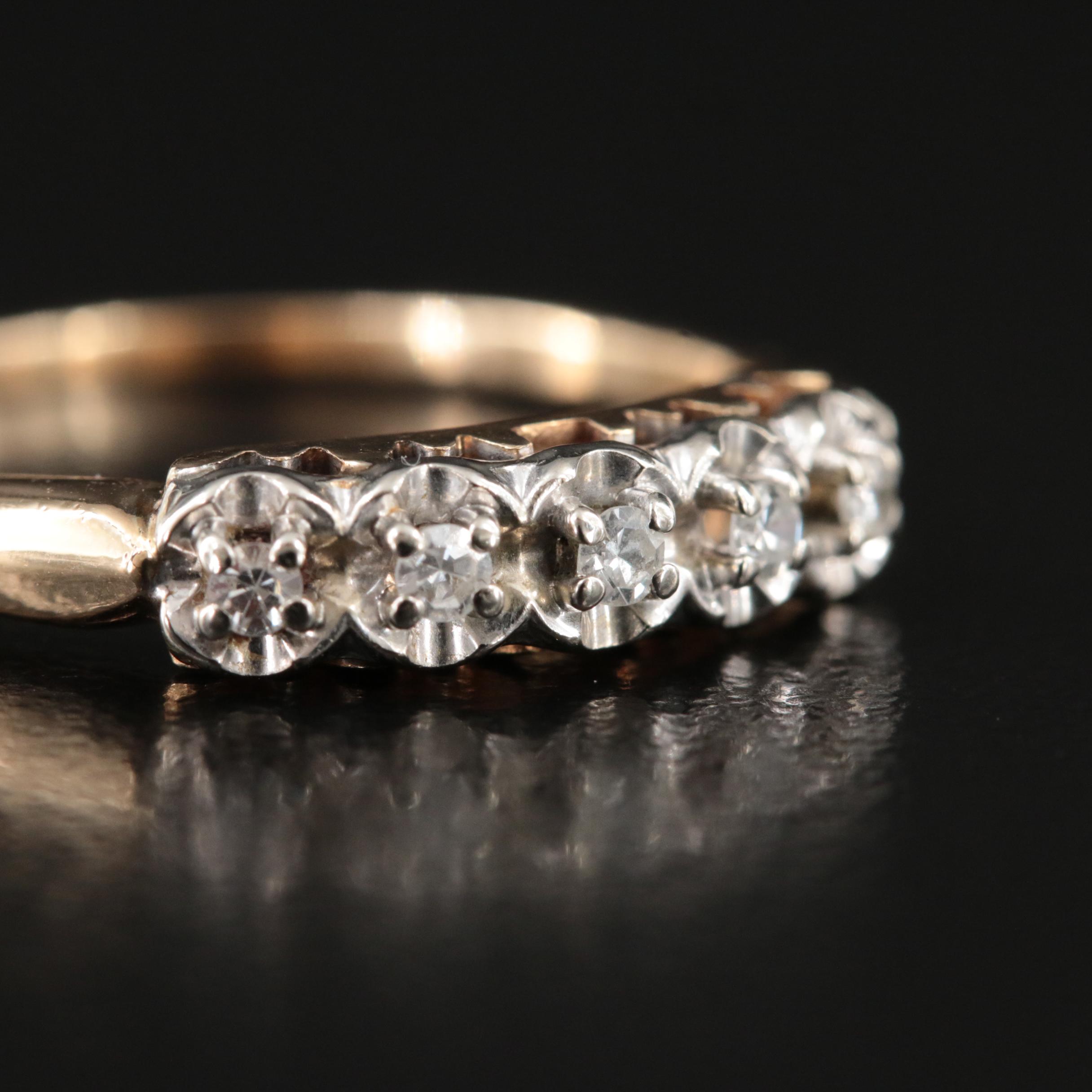 14K 0.09 CTW Diamond Band