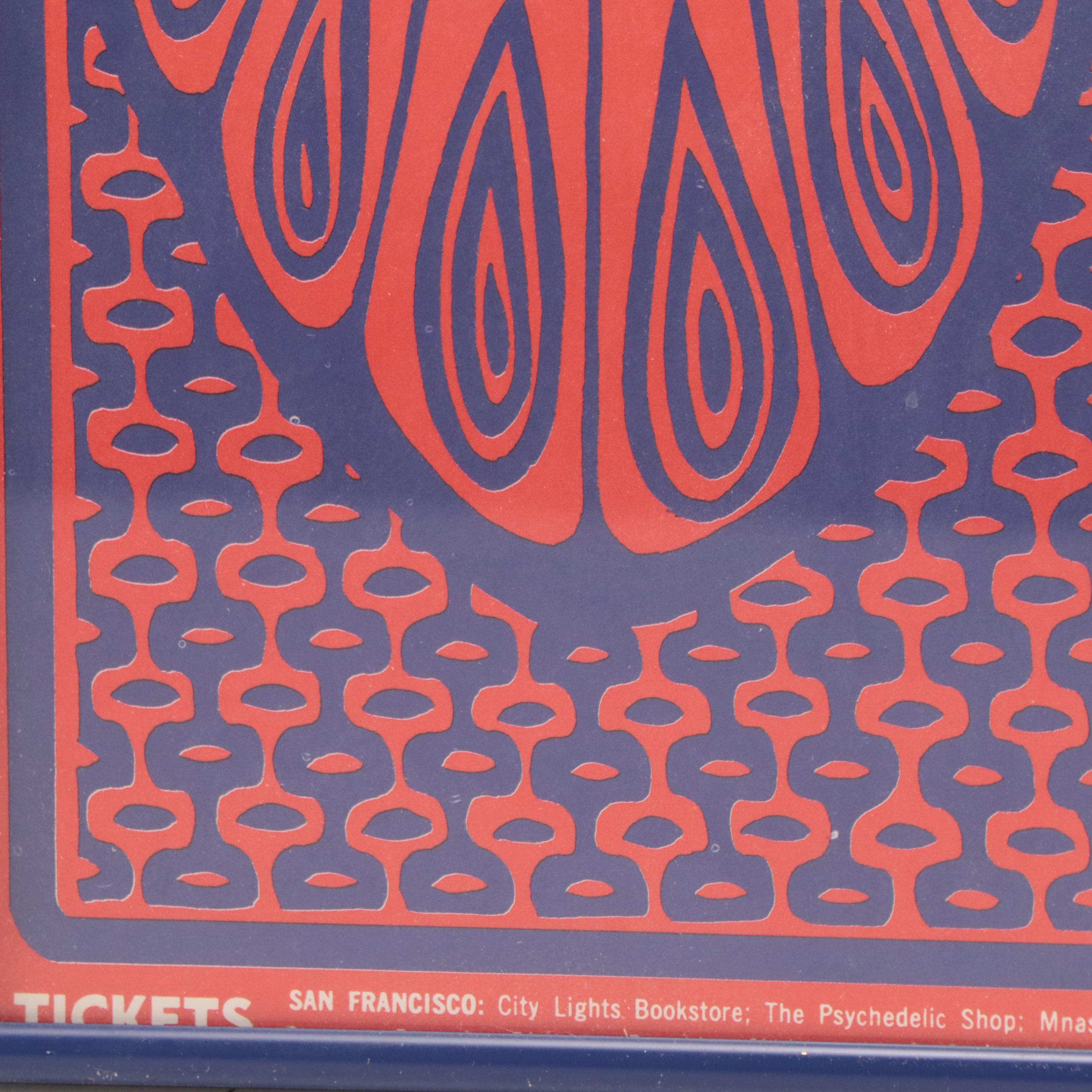 Color Lithograph Concert Poster After Wes Wilson