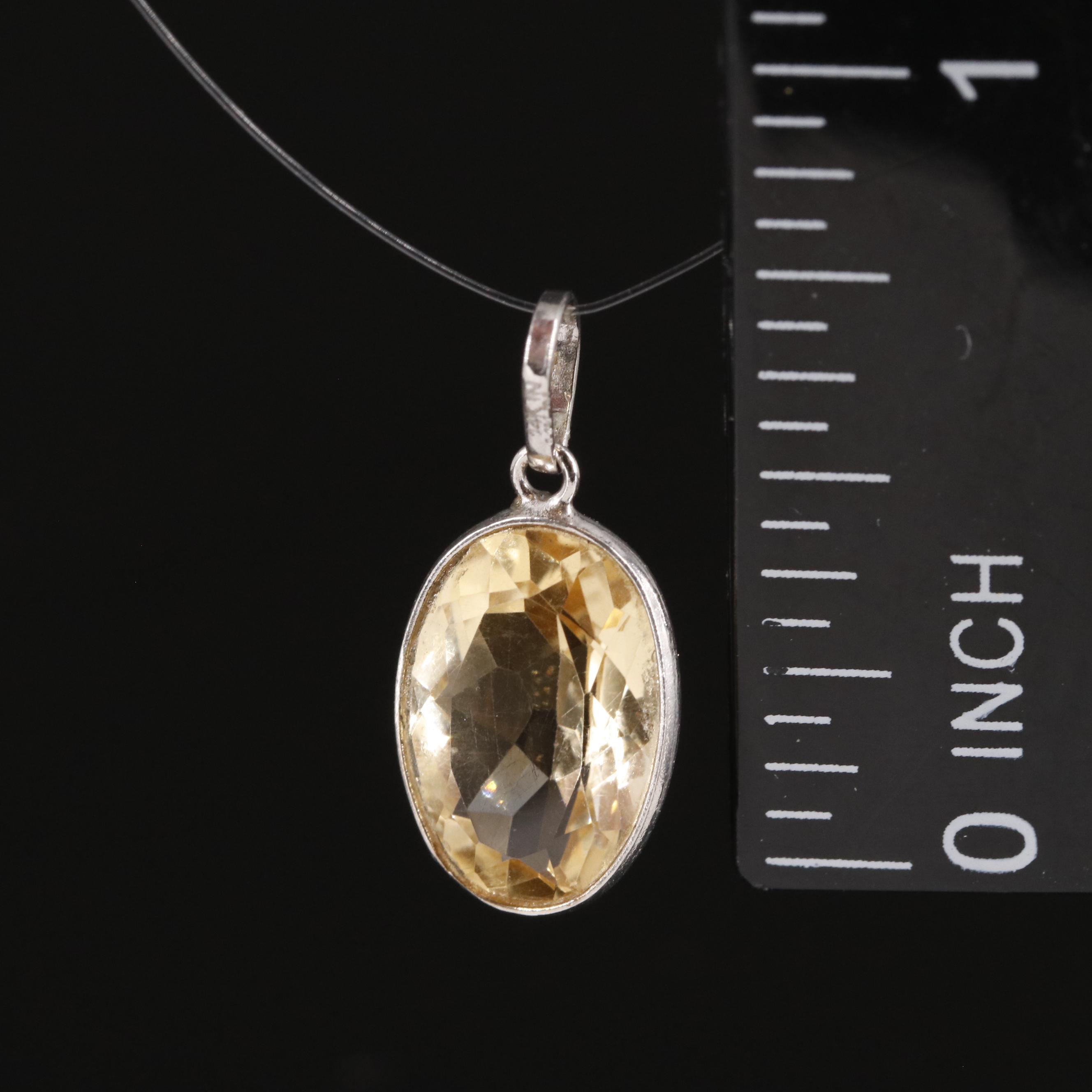 14K Citrine Pendant