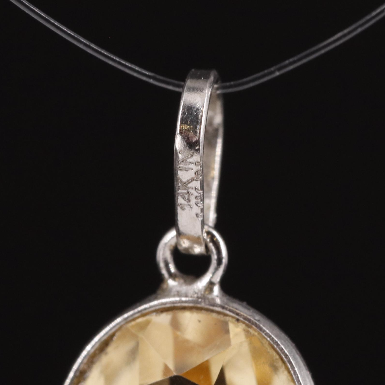 14K Citrine Pendant