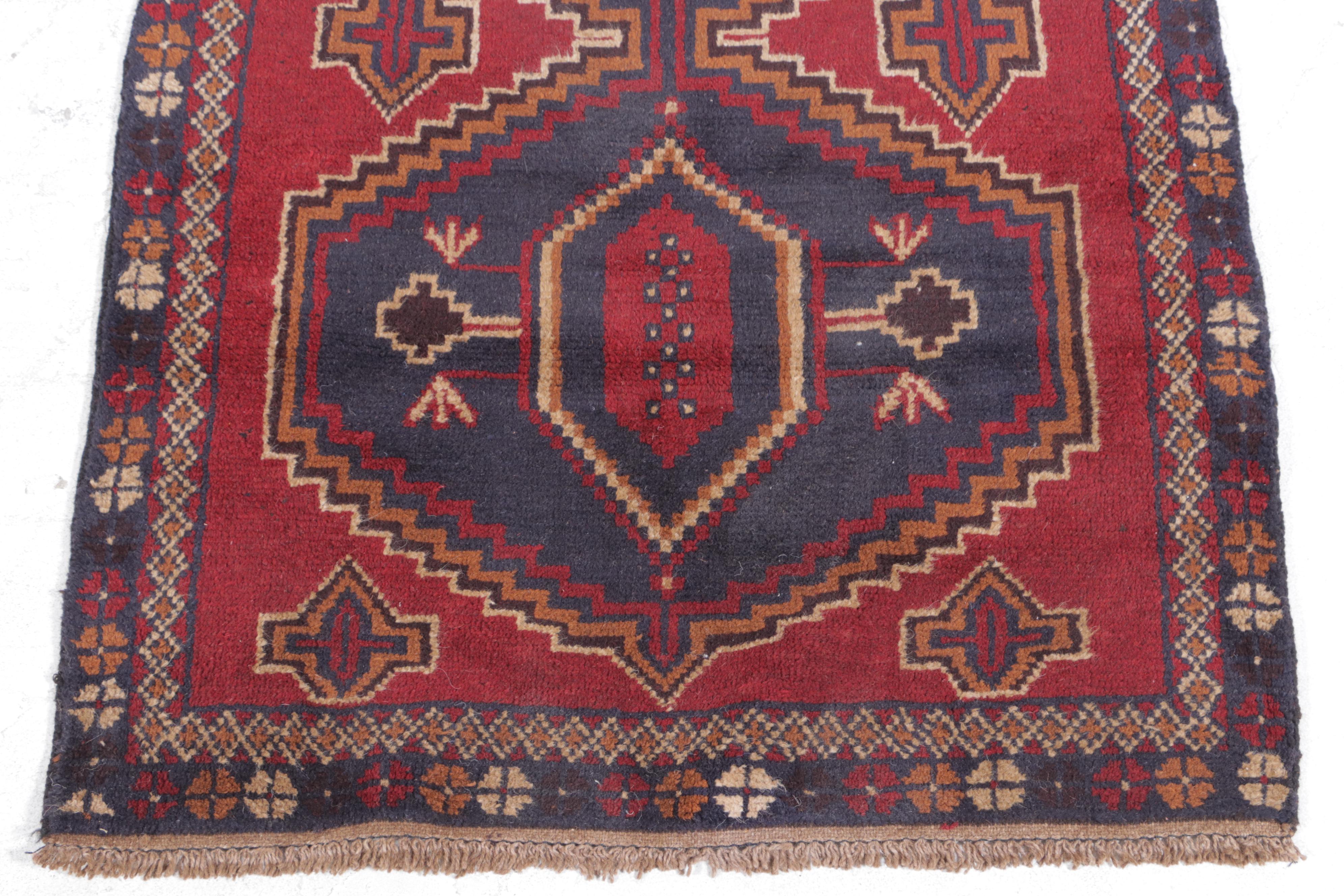 3' x 4'8 Hand-Knotted Afghan Taimani Accent Rug