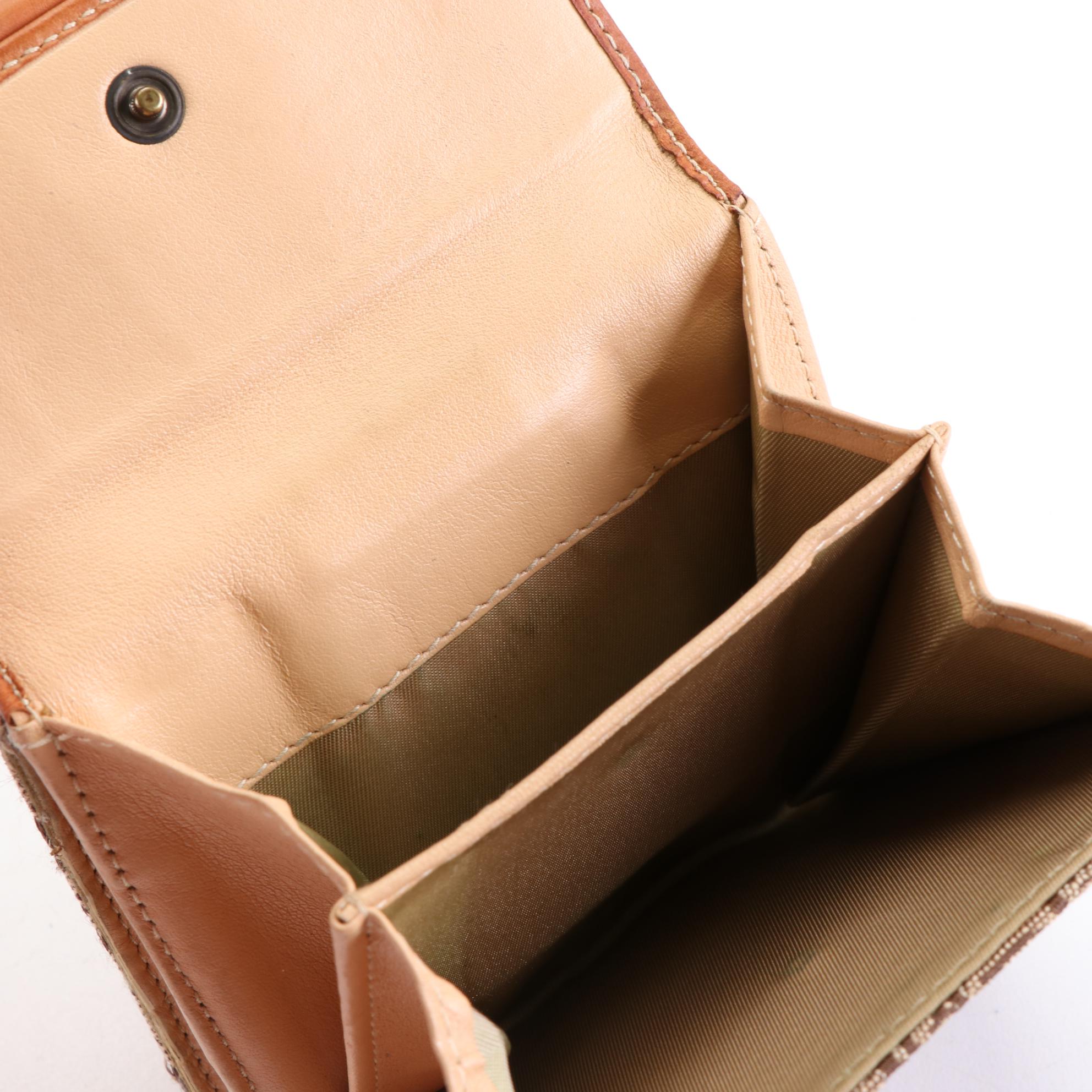 Christian Dior Compact Wallet in Jacquard and Leather