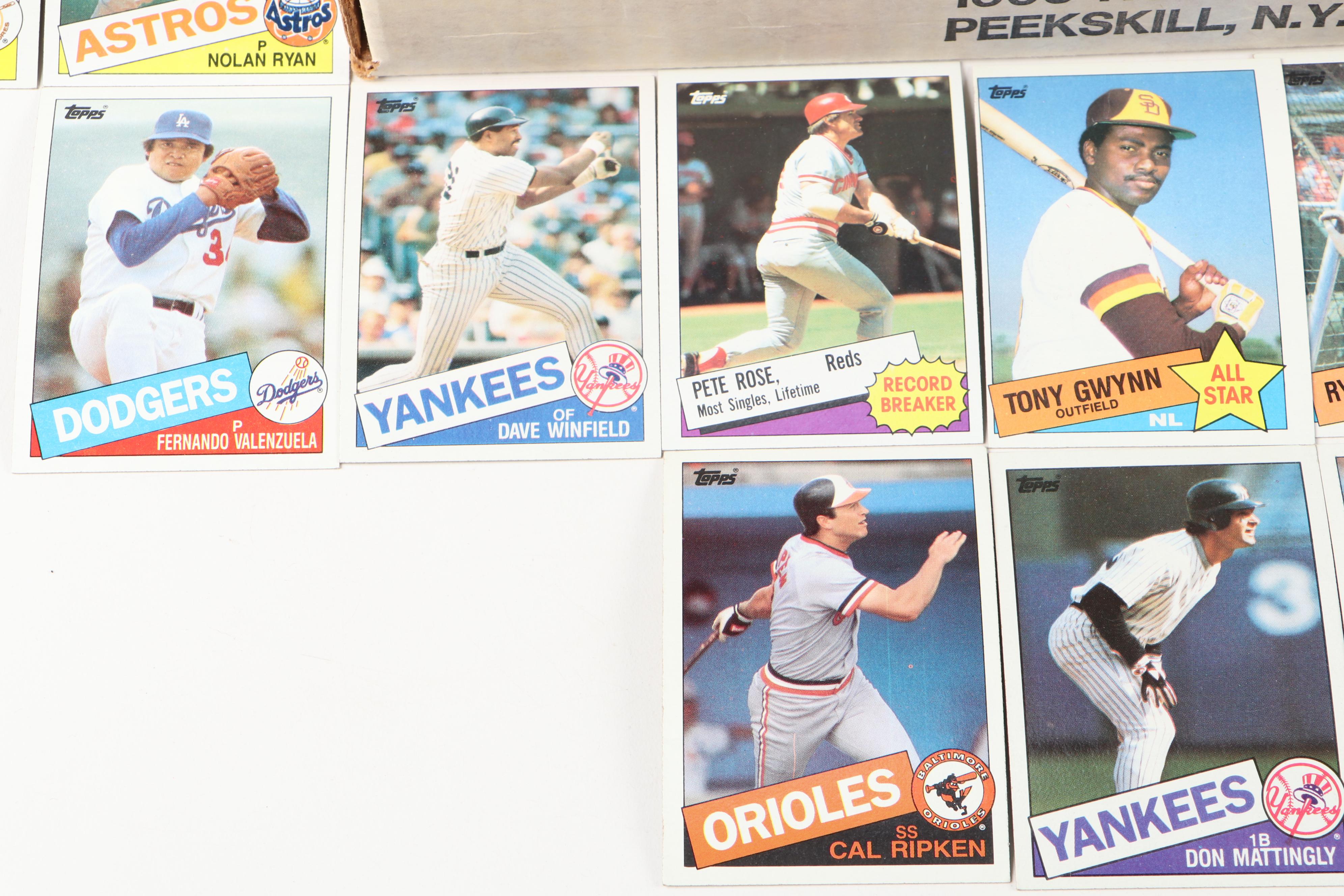 Topps Baseball Cards Including Rose, Mattingly, 1988 Near-Set, 1980s–1990s