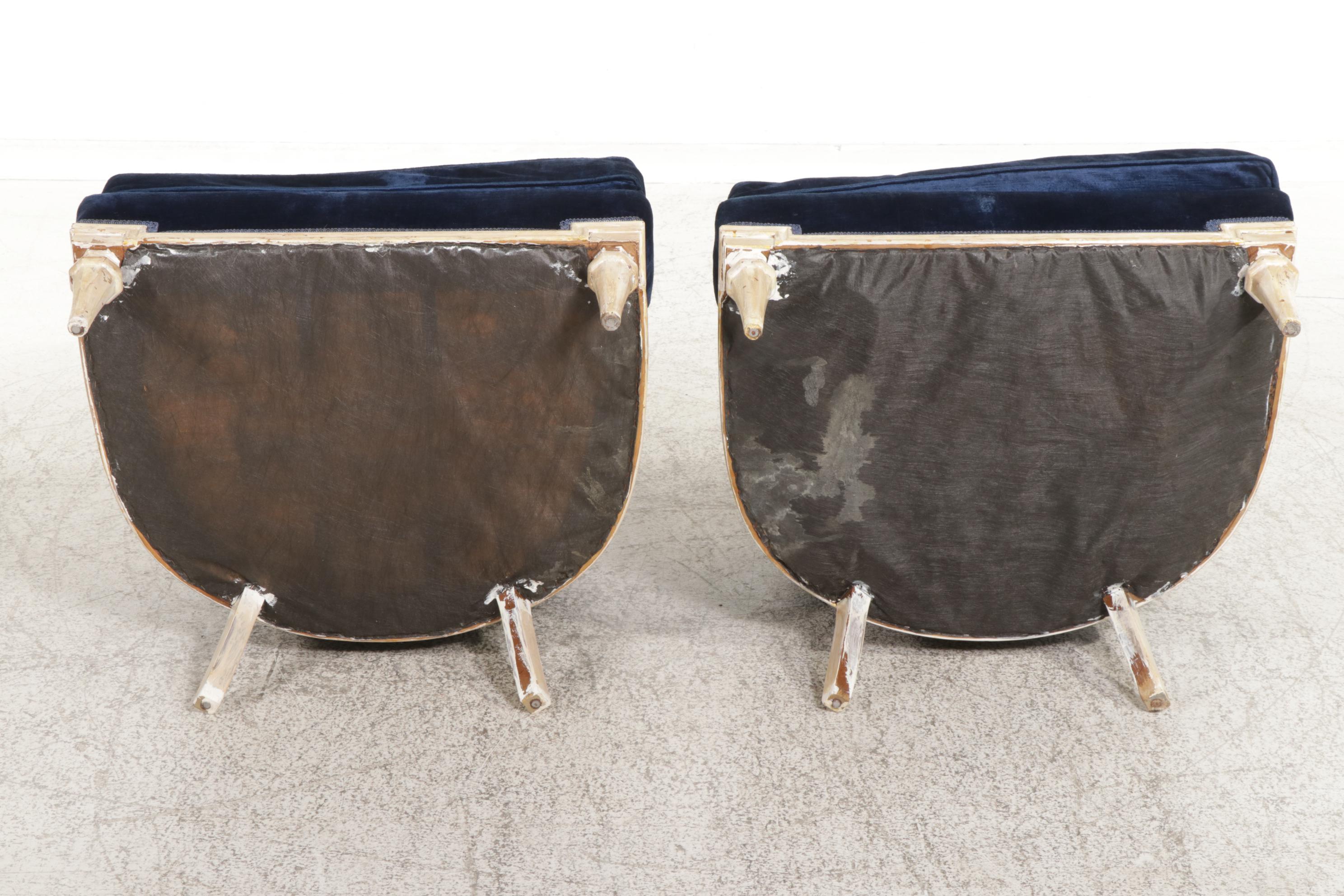 Pair of Prelude Adrian Pearsall Style Mid Century Modern Highback Armchairs