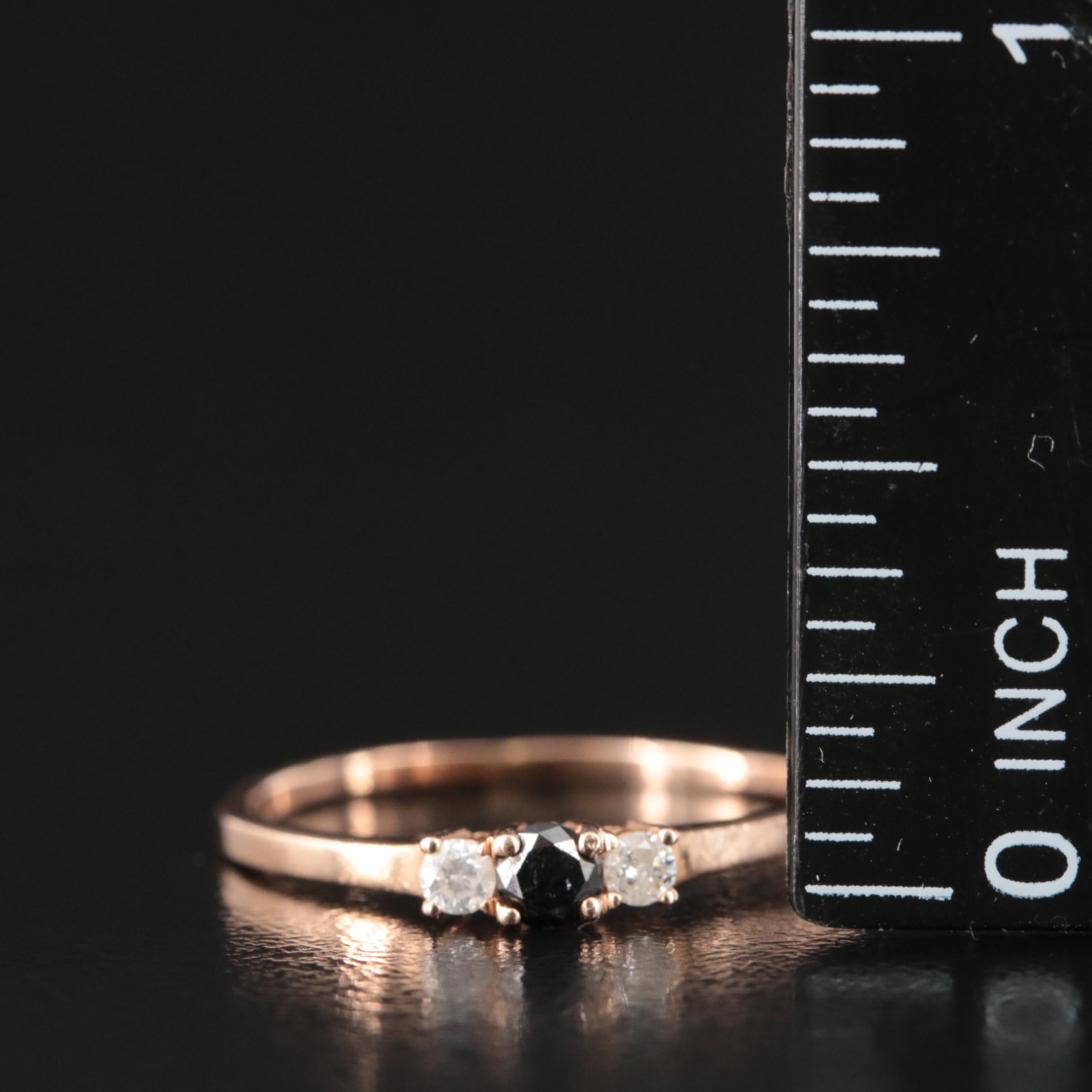 14K Rose Gold 0.18 CTW Diamond Ring