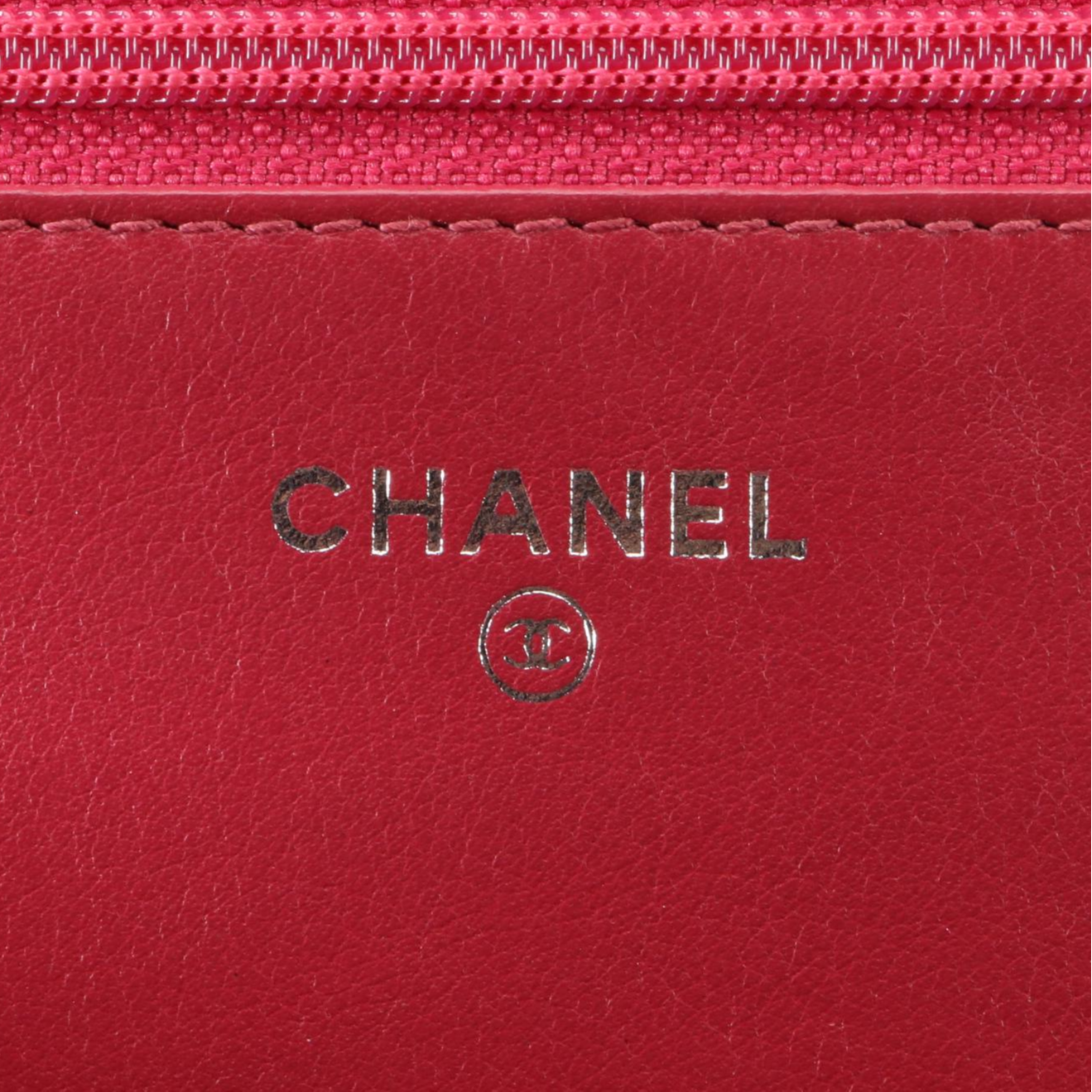 Chanel Camellia Wallet on Chain in Embossed Patent Leather with Box
