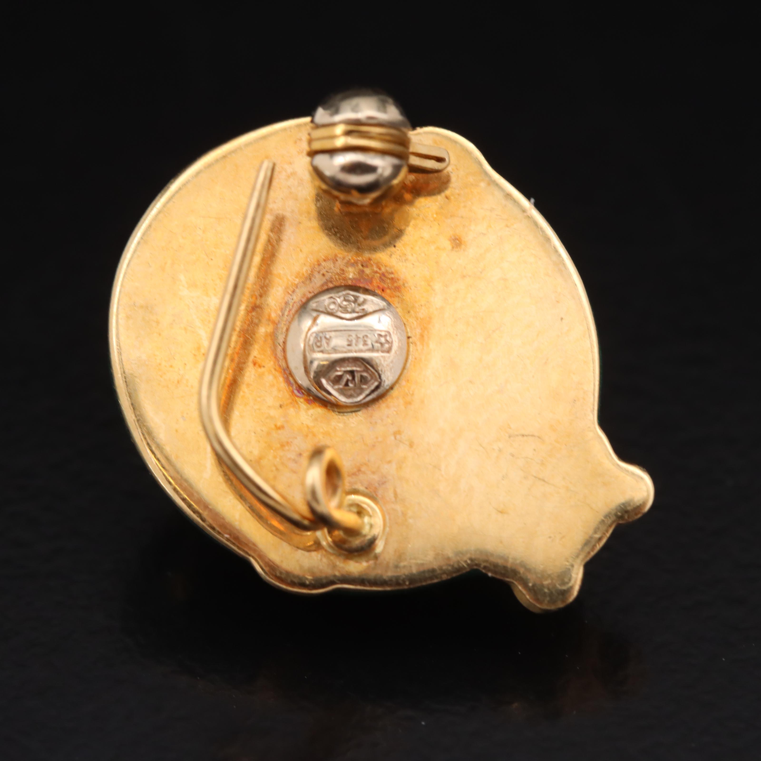 Italian 18K Lady Bug Brooch