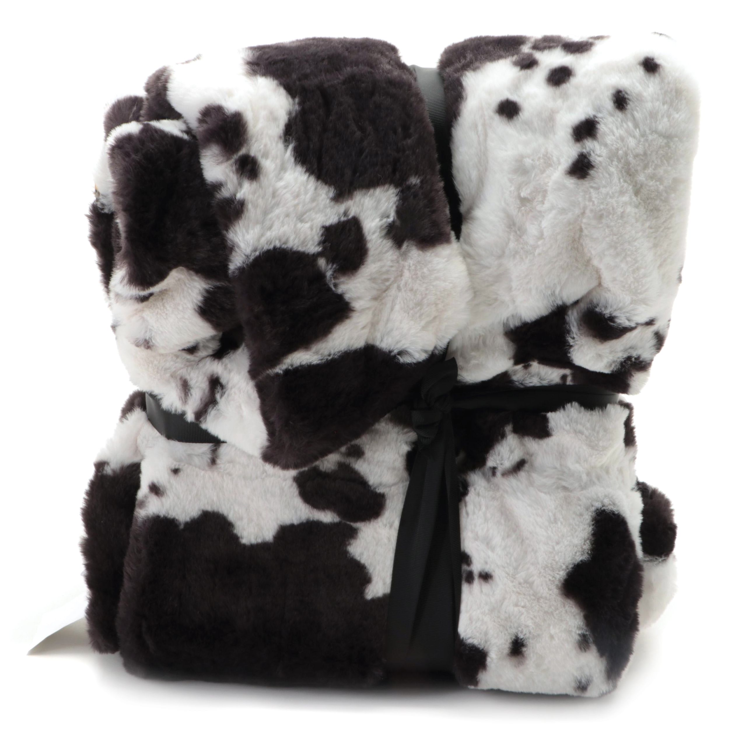 Member's Mark Hotel Premier Collection Luxury Throw in Black Cow