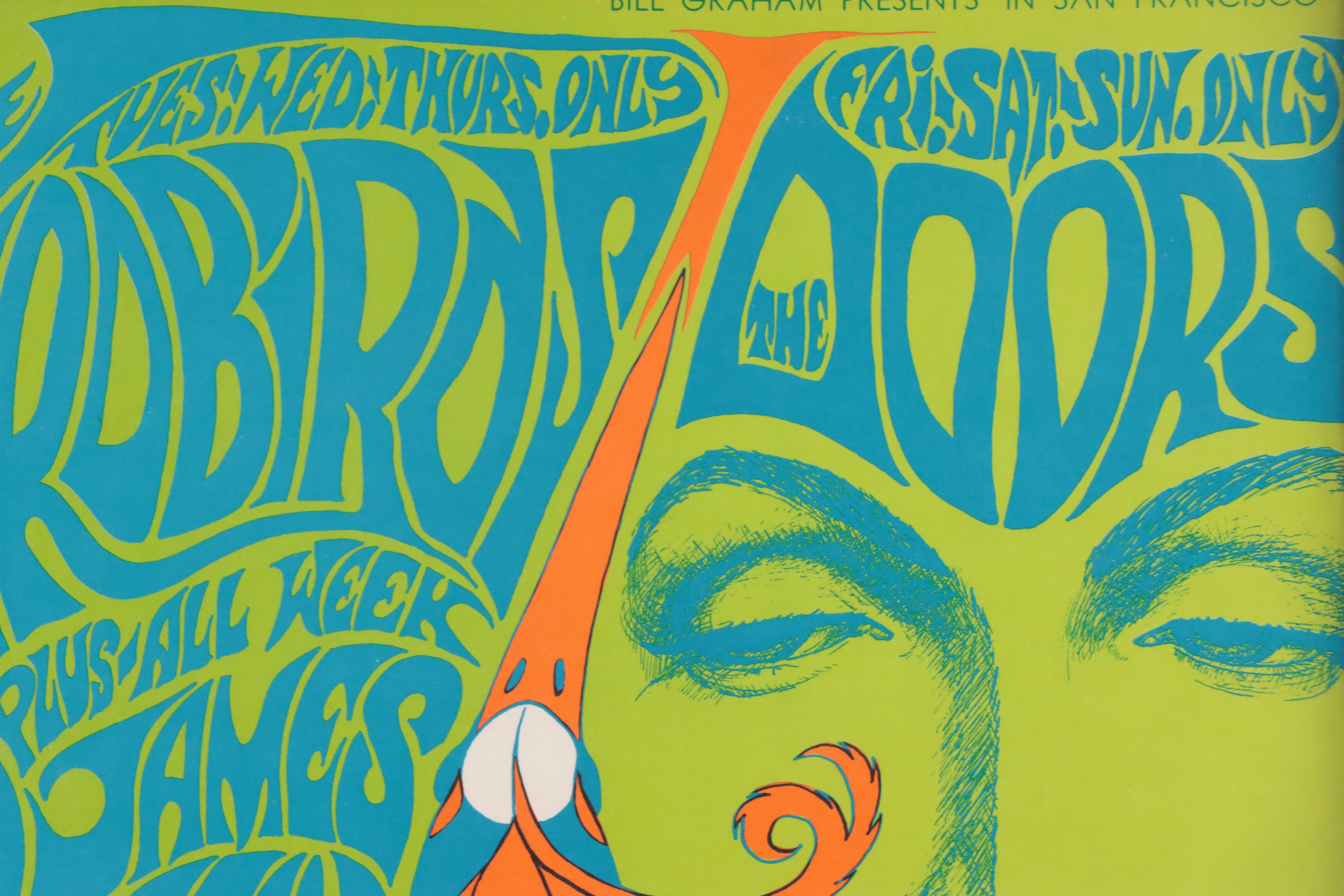 The Doors and The Yardbirds Lithograph Concert Poster After Bonnie MacLean