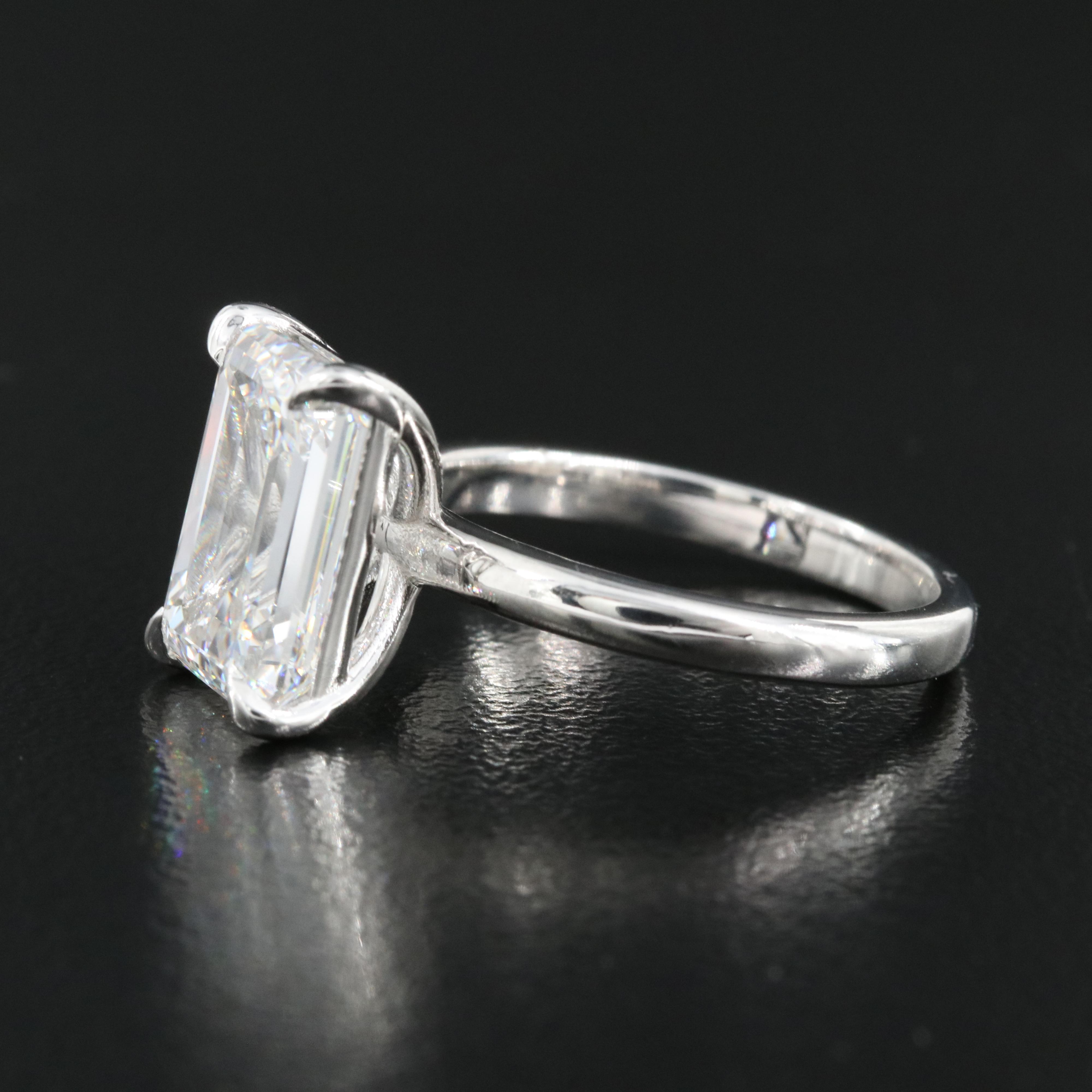 18K 5.01 CT Lab Grown Diamond Solitaire Ring with IGI Report