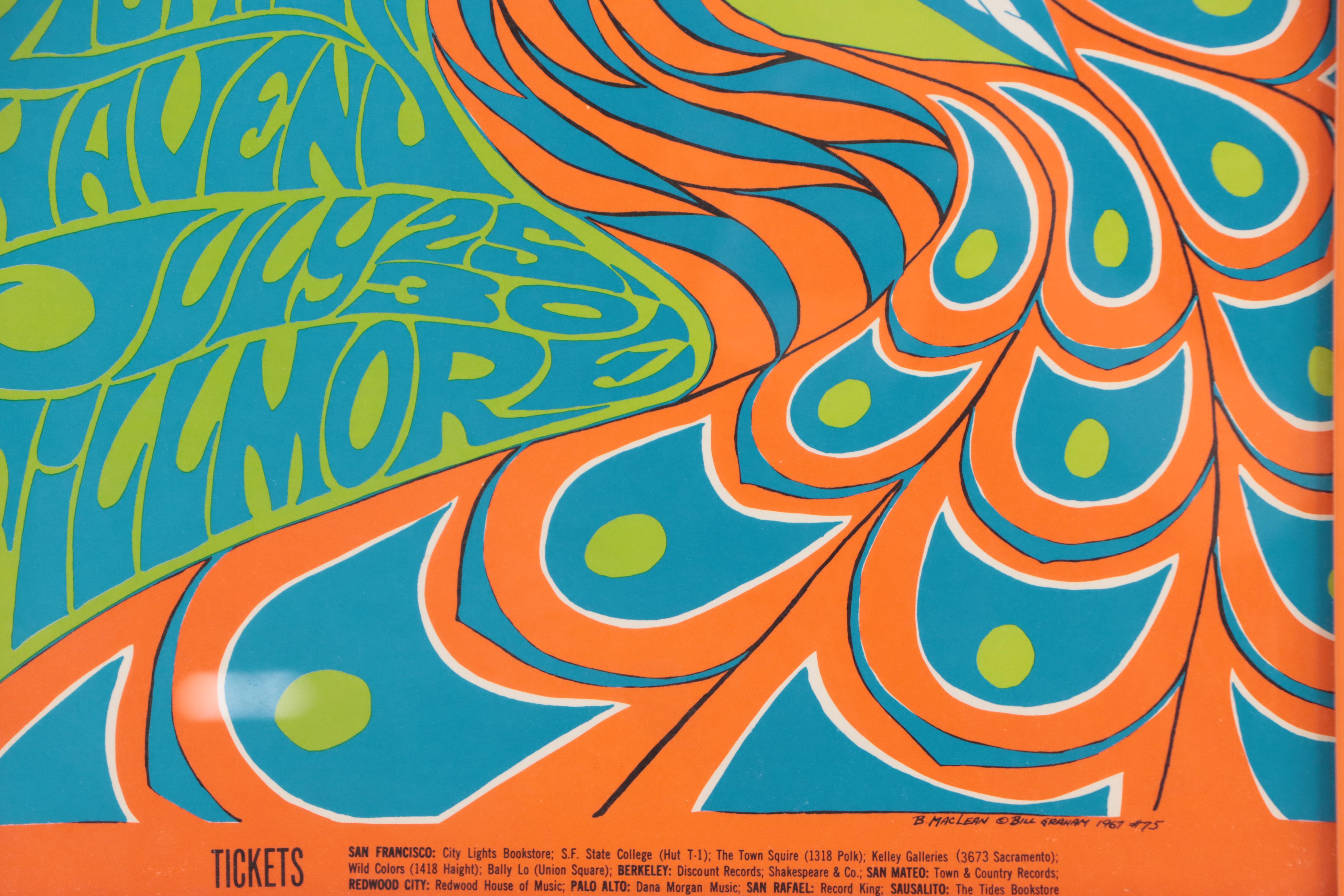 The Doors and The Yardbirds Lithograph Concert Poster After Bonnie MacLean