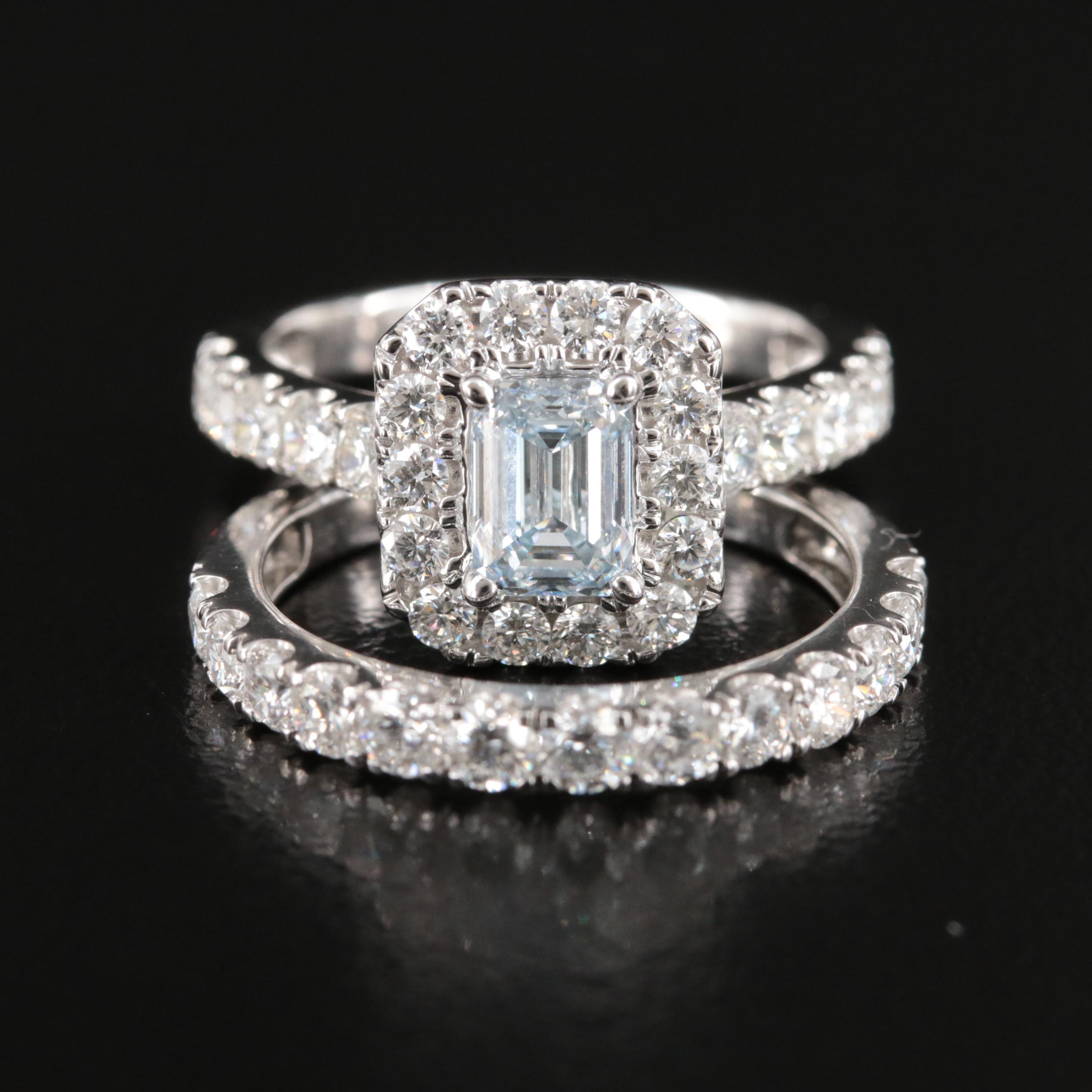14K 2.92 CTW Lab Grown Diamond Ring Set