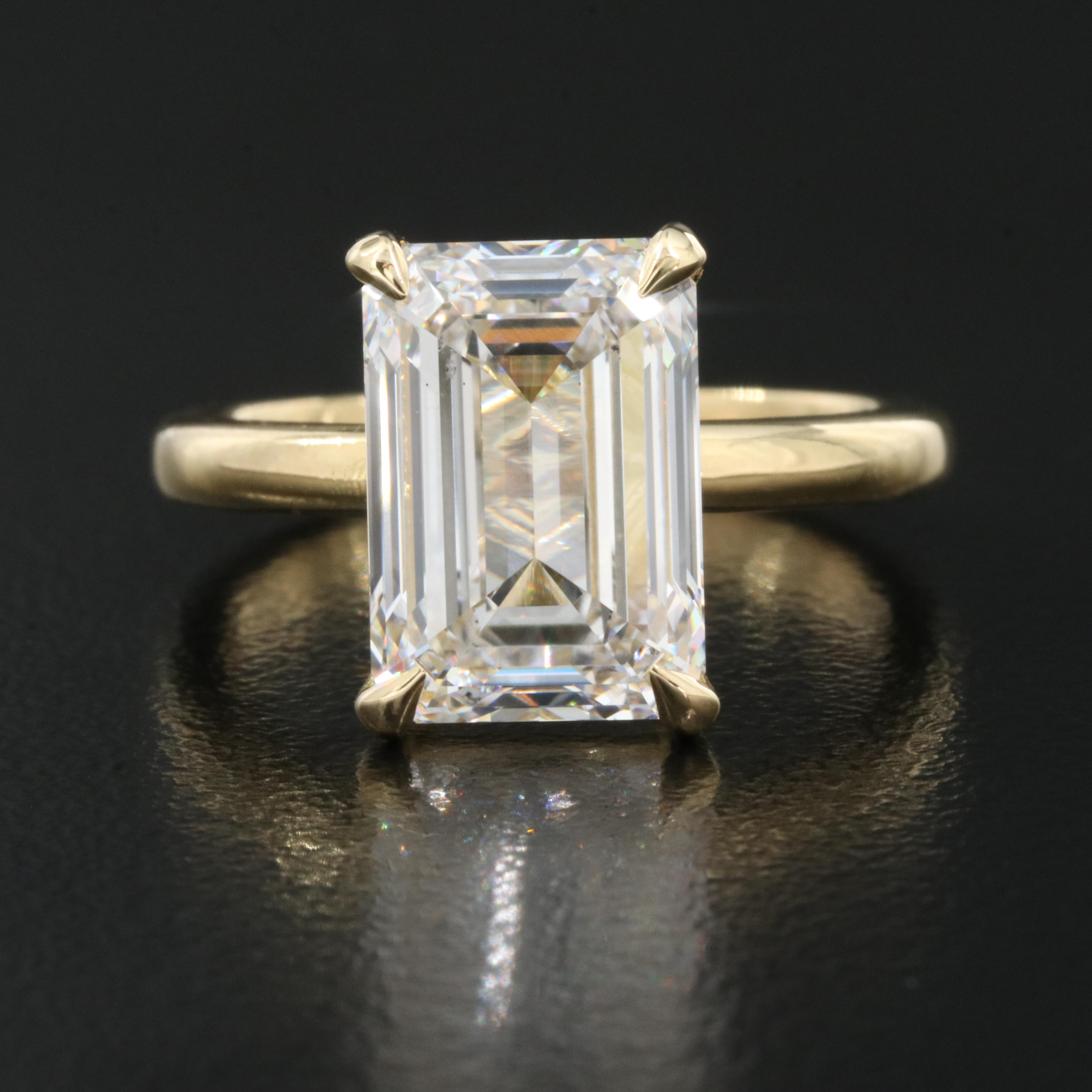 18K 5.03 CT Lab Grown Diamond Solitaire Ring with IGI Report