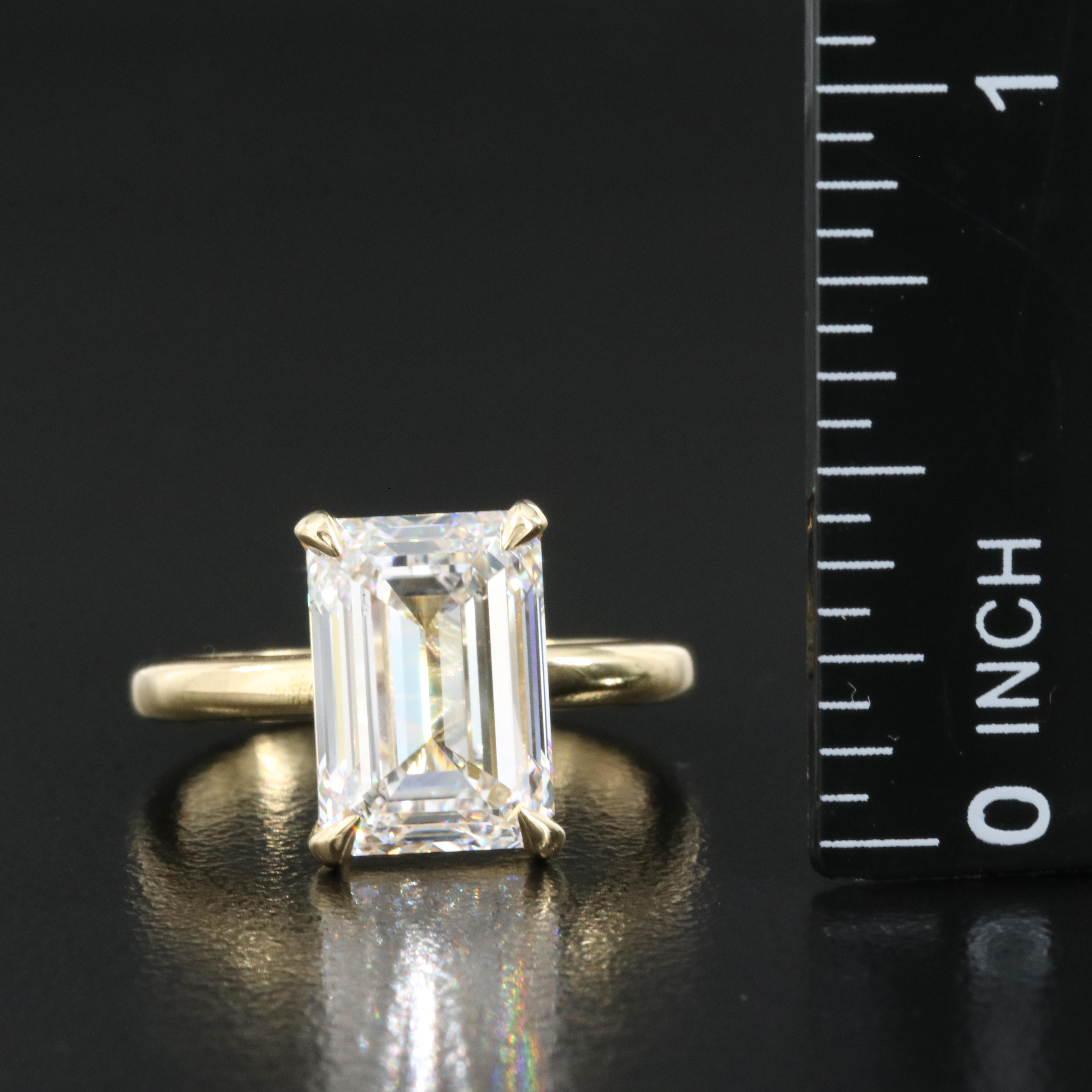 18K 5.03 CT Lab Grown Diamond Solitaire Ring with IGI Report