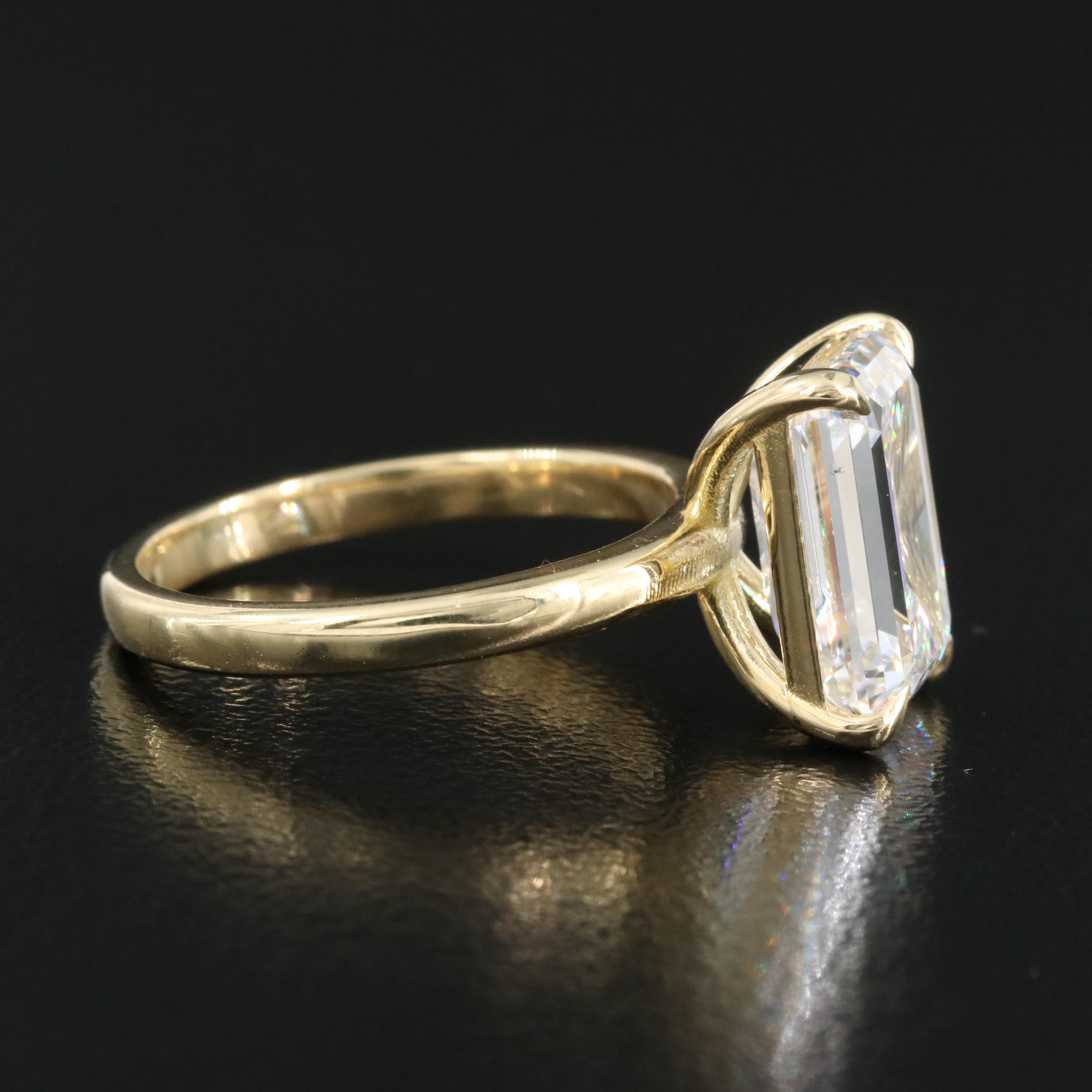 18K 5.03 CT Lab Grown Diamond Solitaire Ring with IGI Report