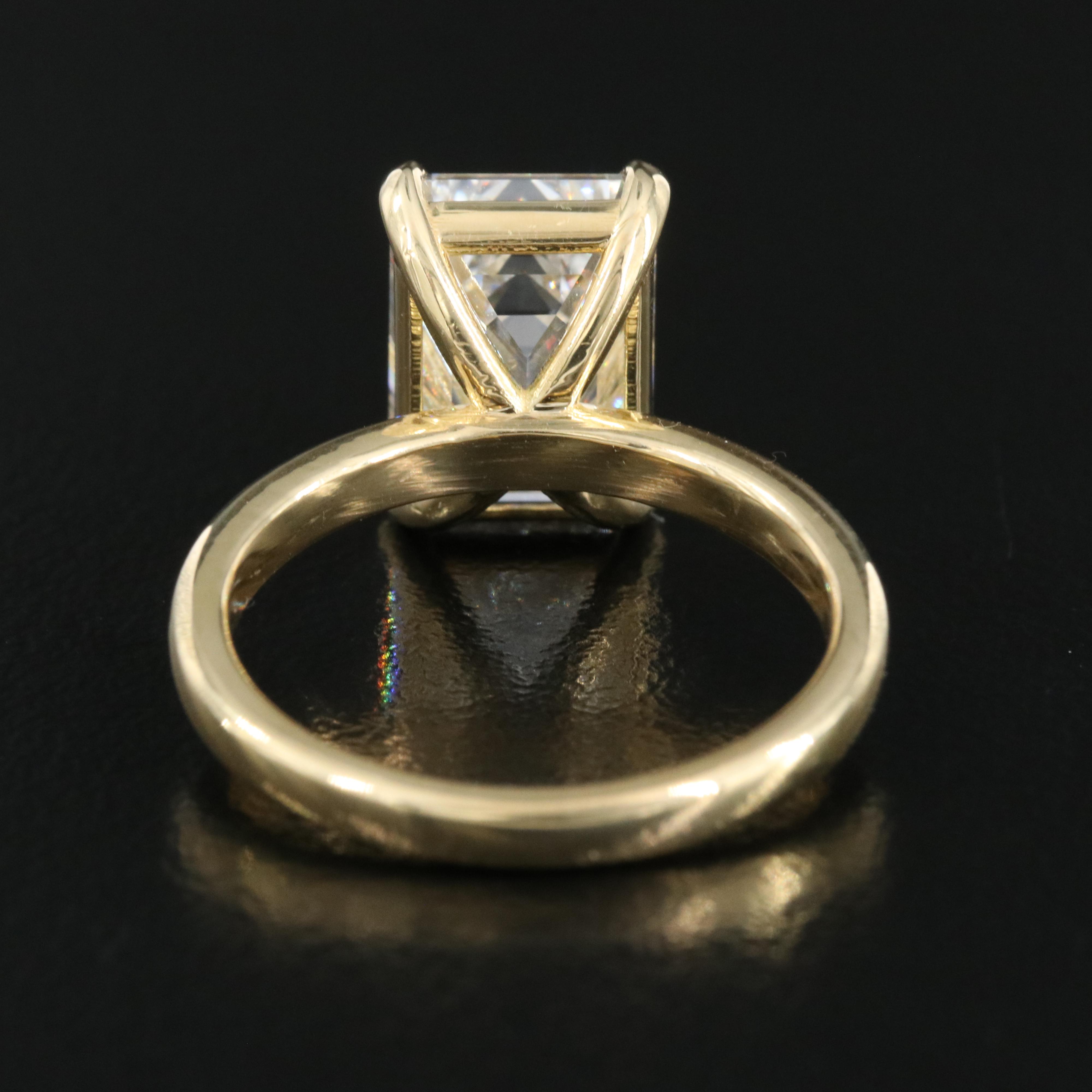 18K 5.03 CT Lab Grown Diamond Solitaire Ring with IGI Report