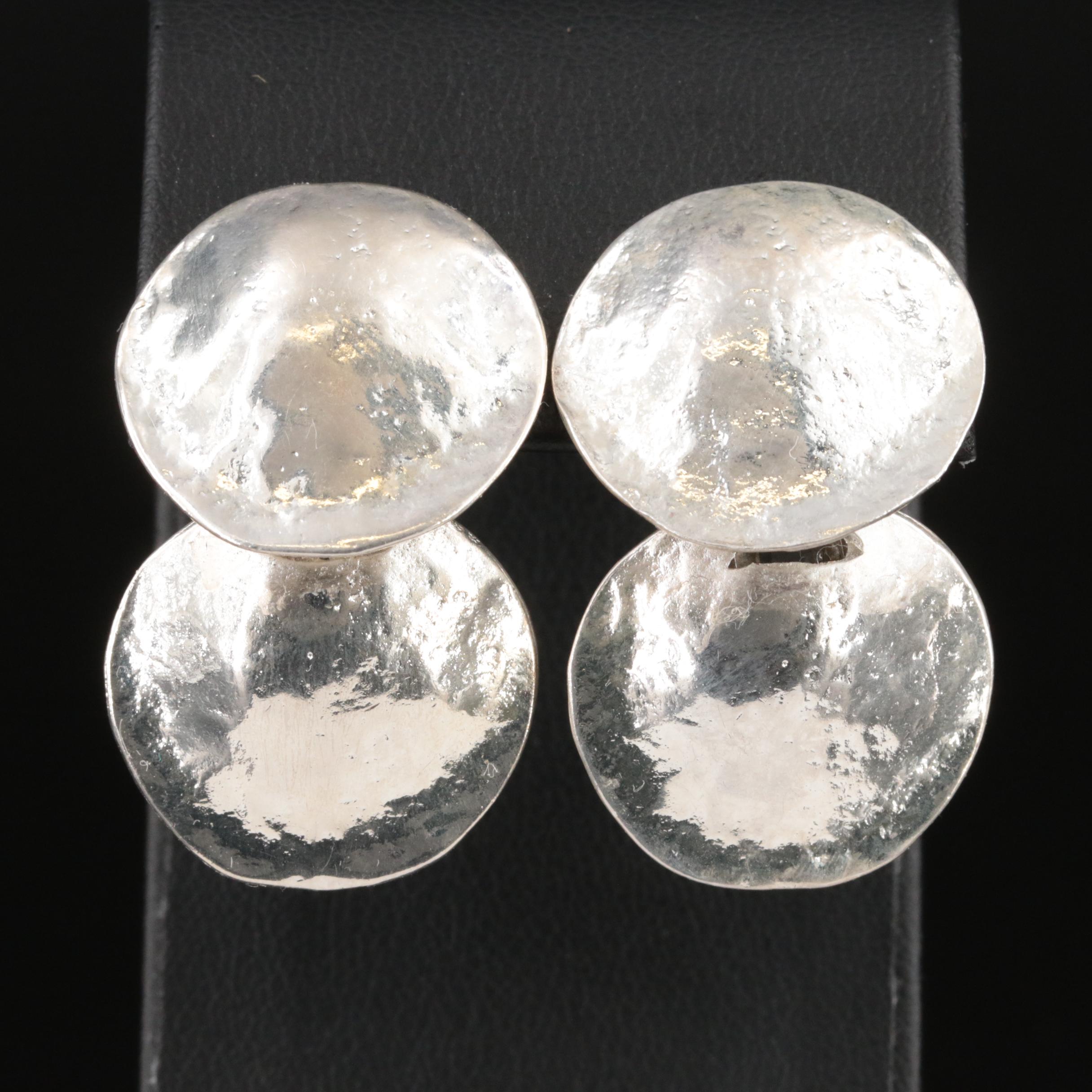 Hammered Disc Earrings