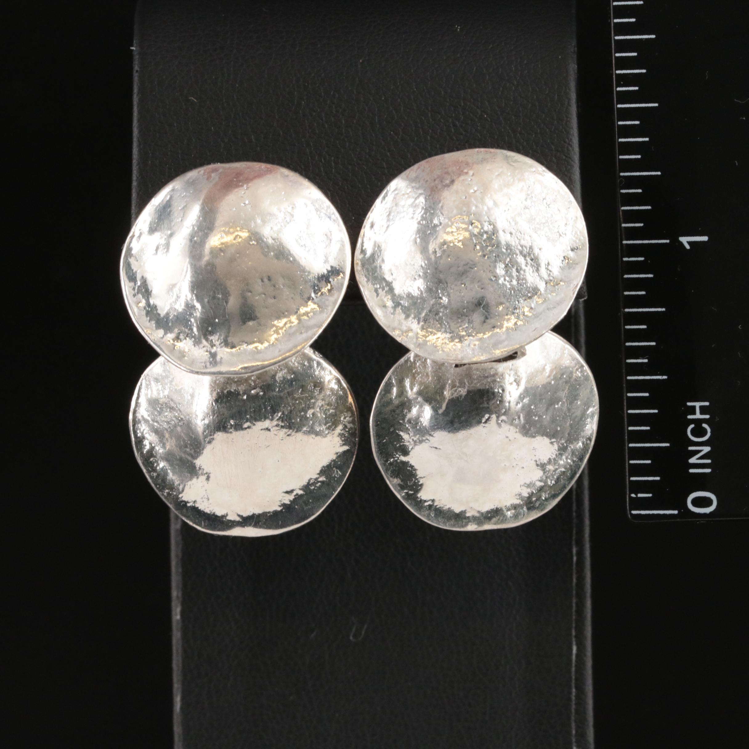 Hammered Disc Earrings