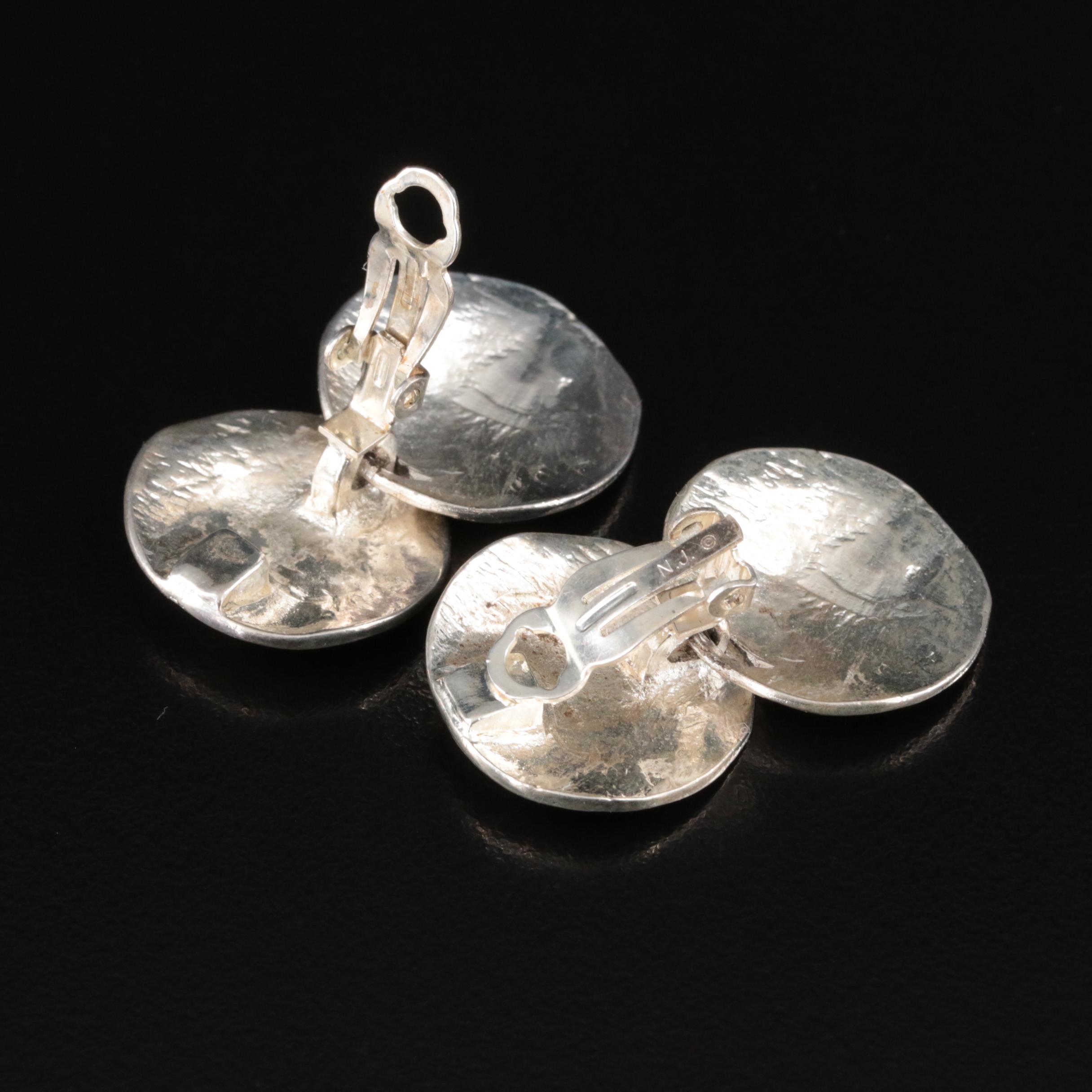 Hammered Disc Earrings