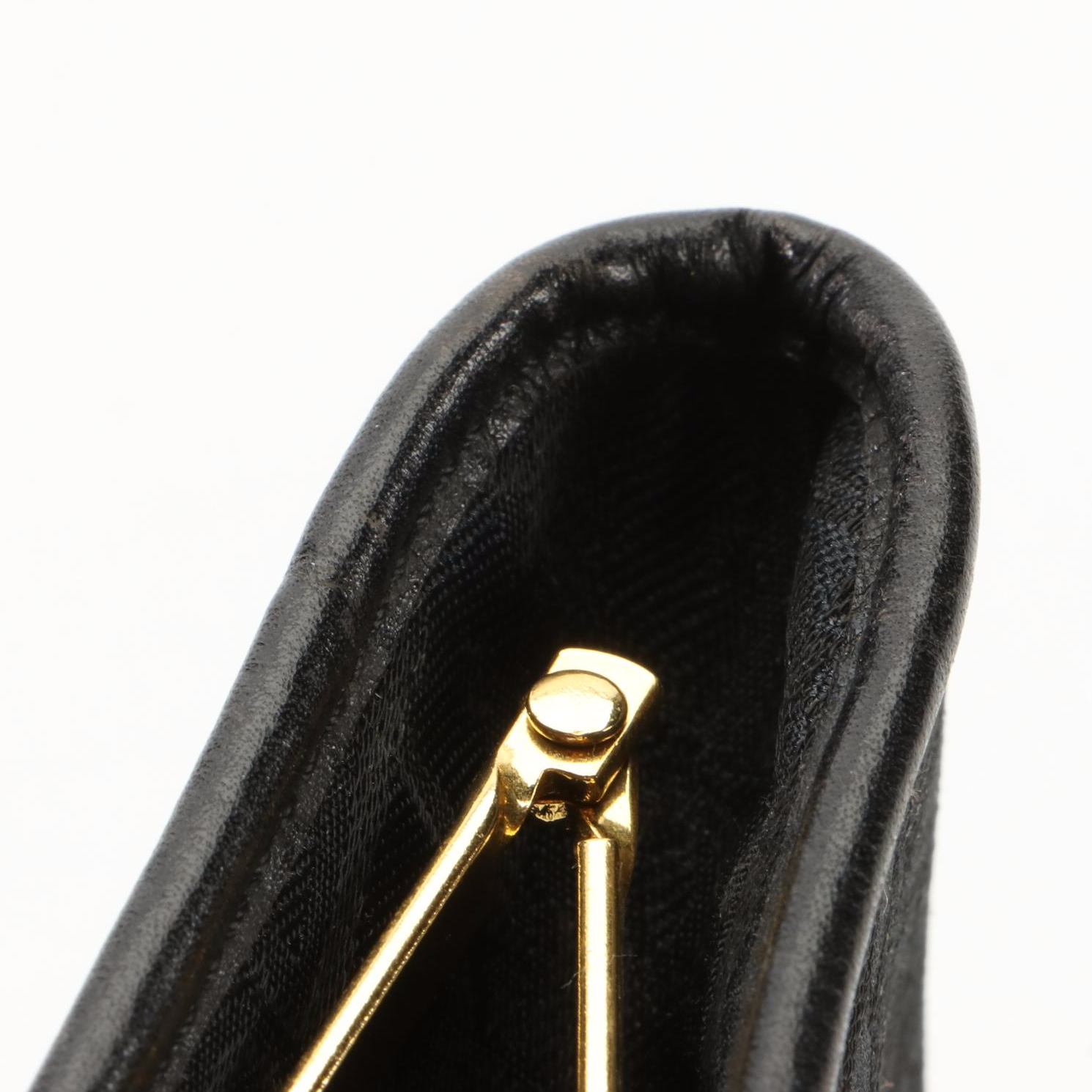 Christian Dior Frame Coin Purse in Jacquard and Leather