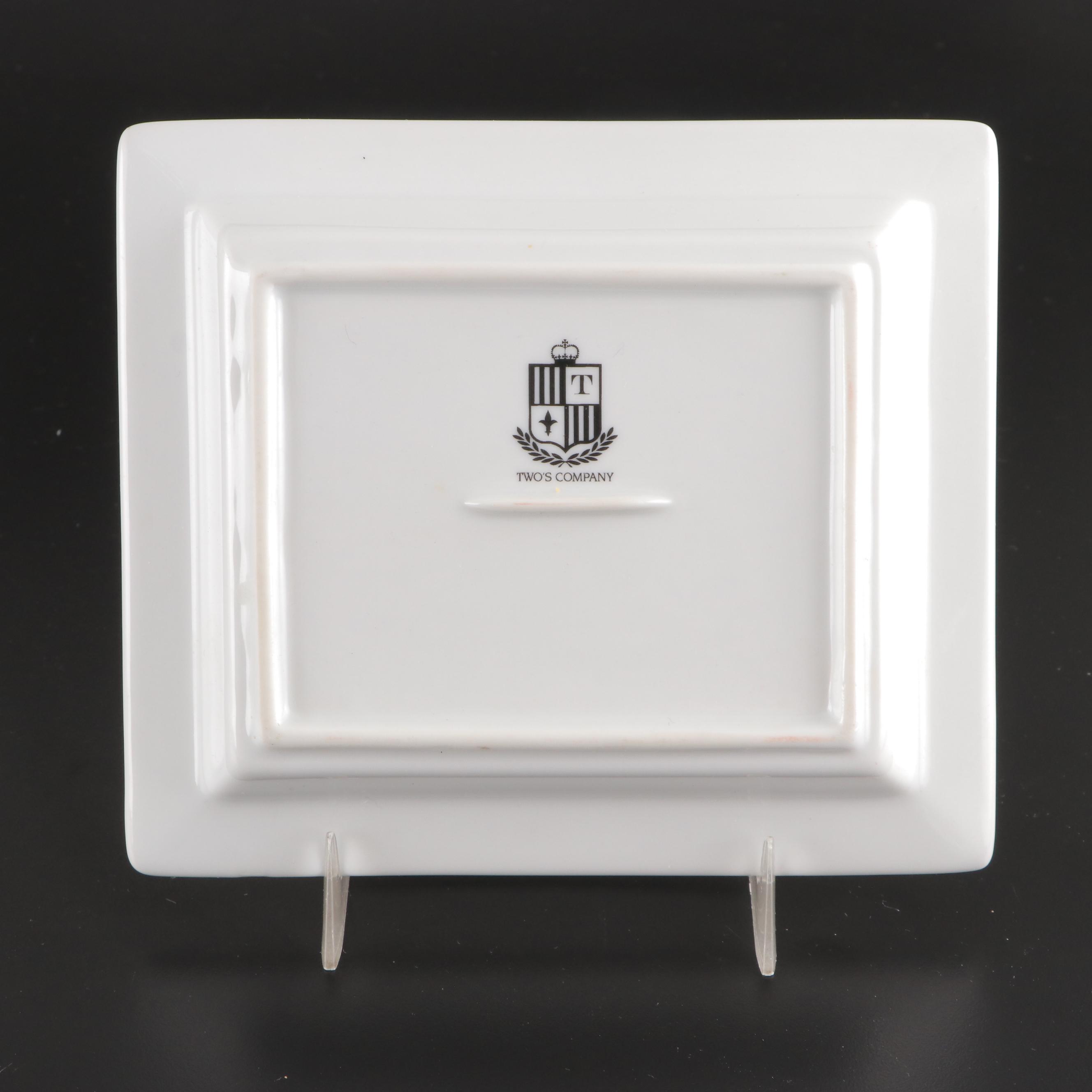 Two's Company Ceramic Trinket Dish and Alphabet Balls