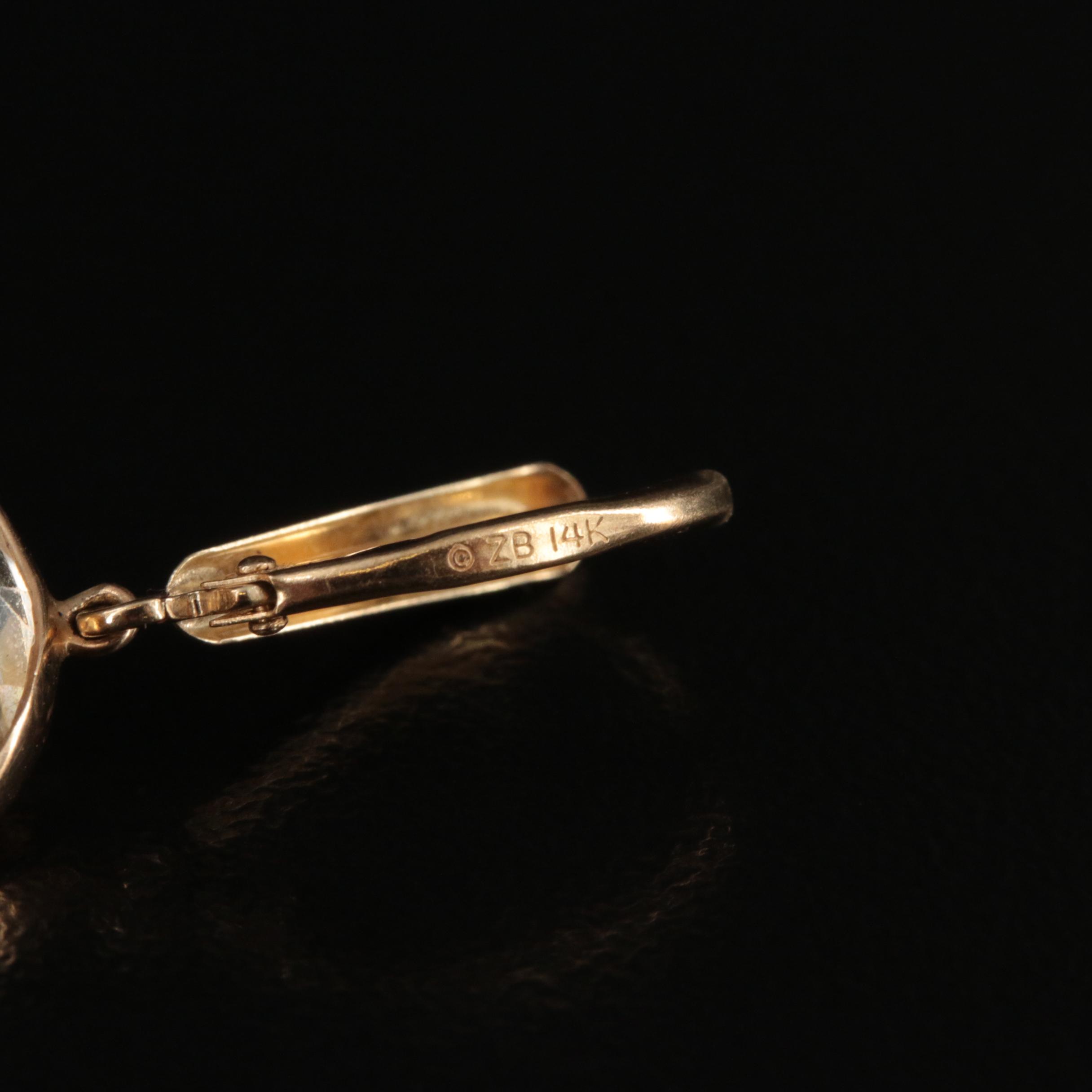 14K Citrine and Turquoise Fringe Drop Earrings