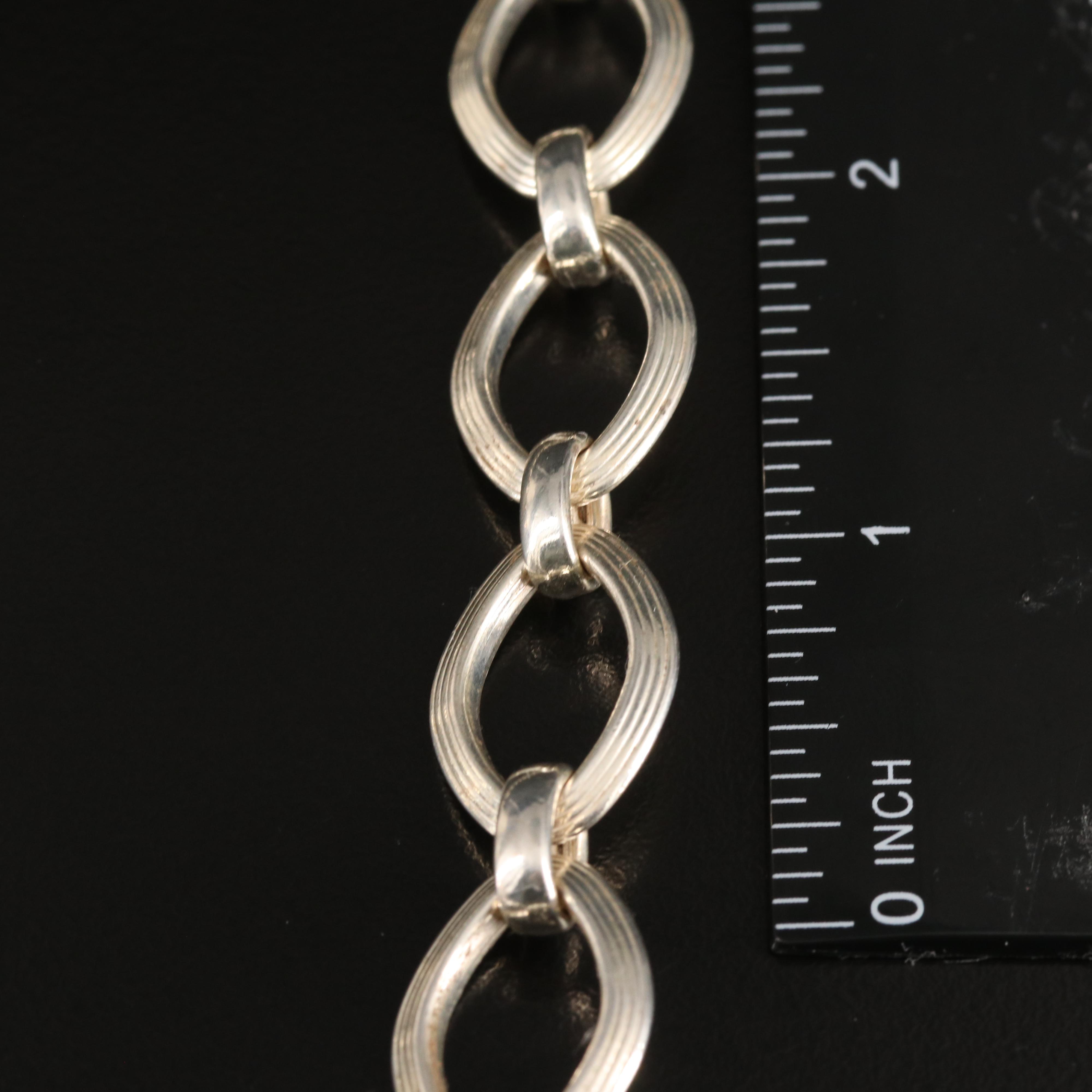 Italian Sterling Fancy Link Necklace